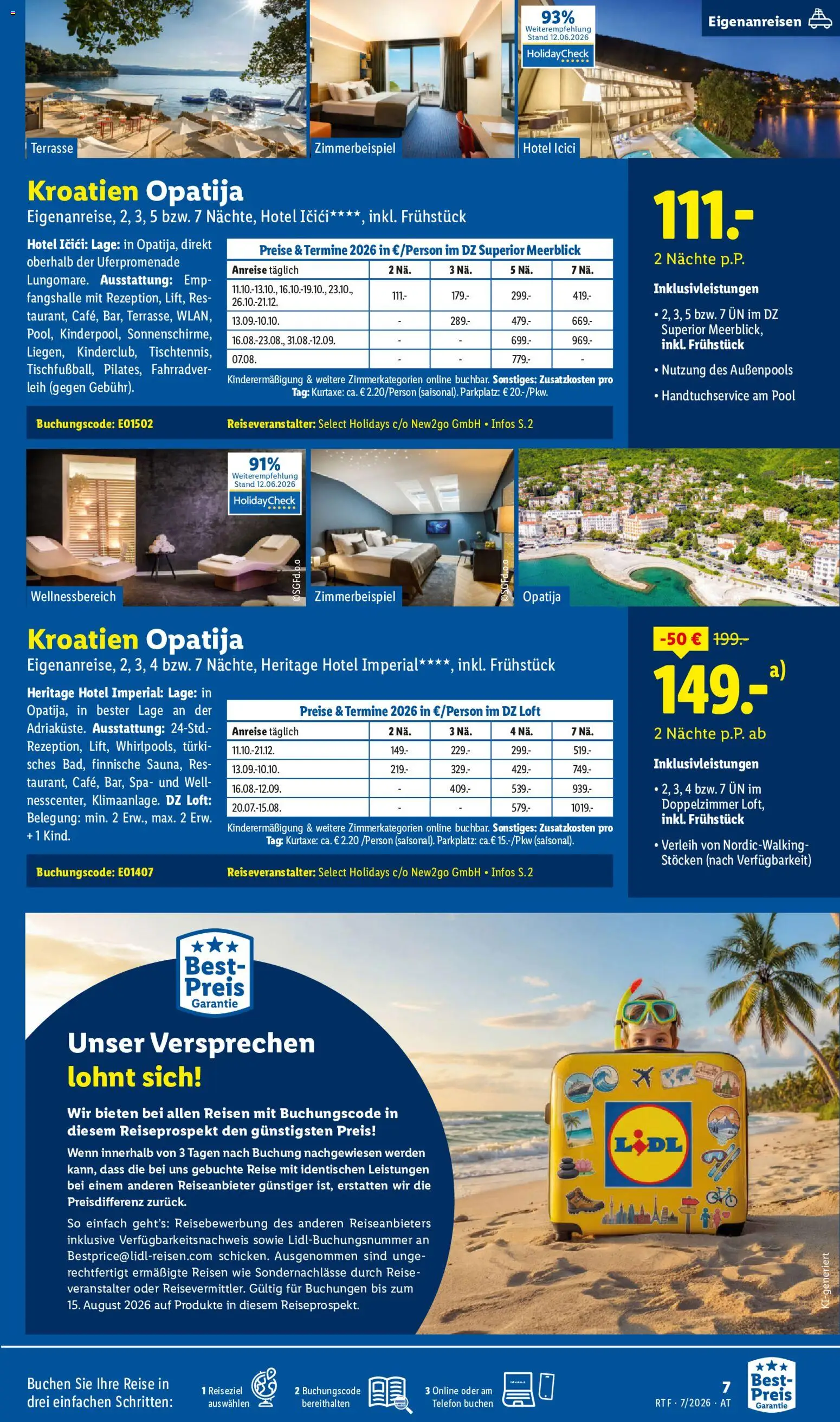 Lidl Juli/August Reise - Highlights gültig ab 15.07.2026 | Seite: 7 | Produkte: Telefon
