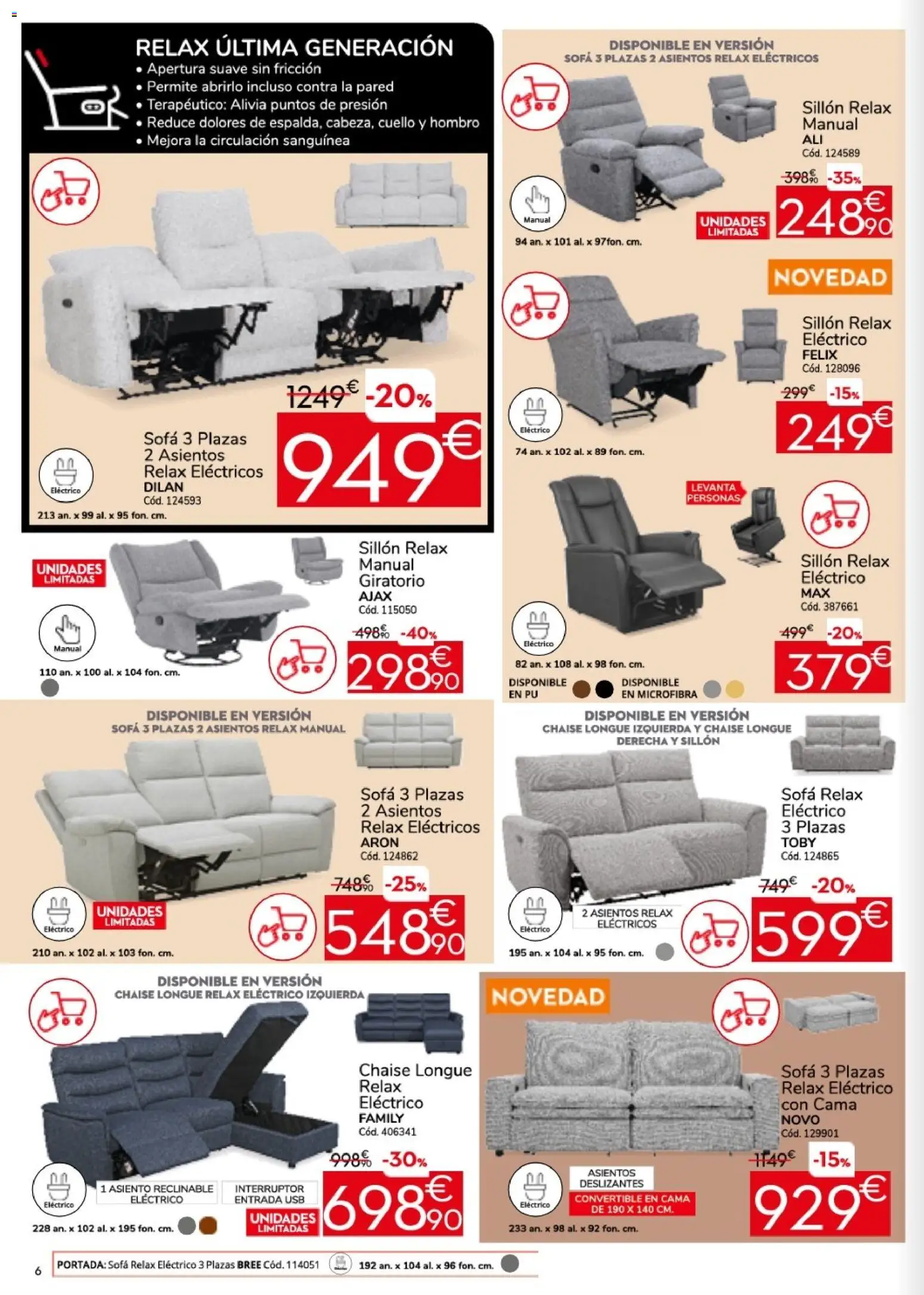 Conforama Practica Sofing │ válido desde el 26.05.2026 | Página: 6 | Productos: USB, Cama, Sofá, Sillón
