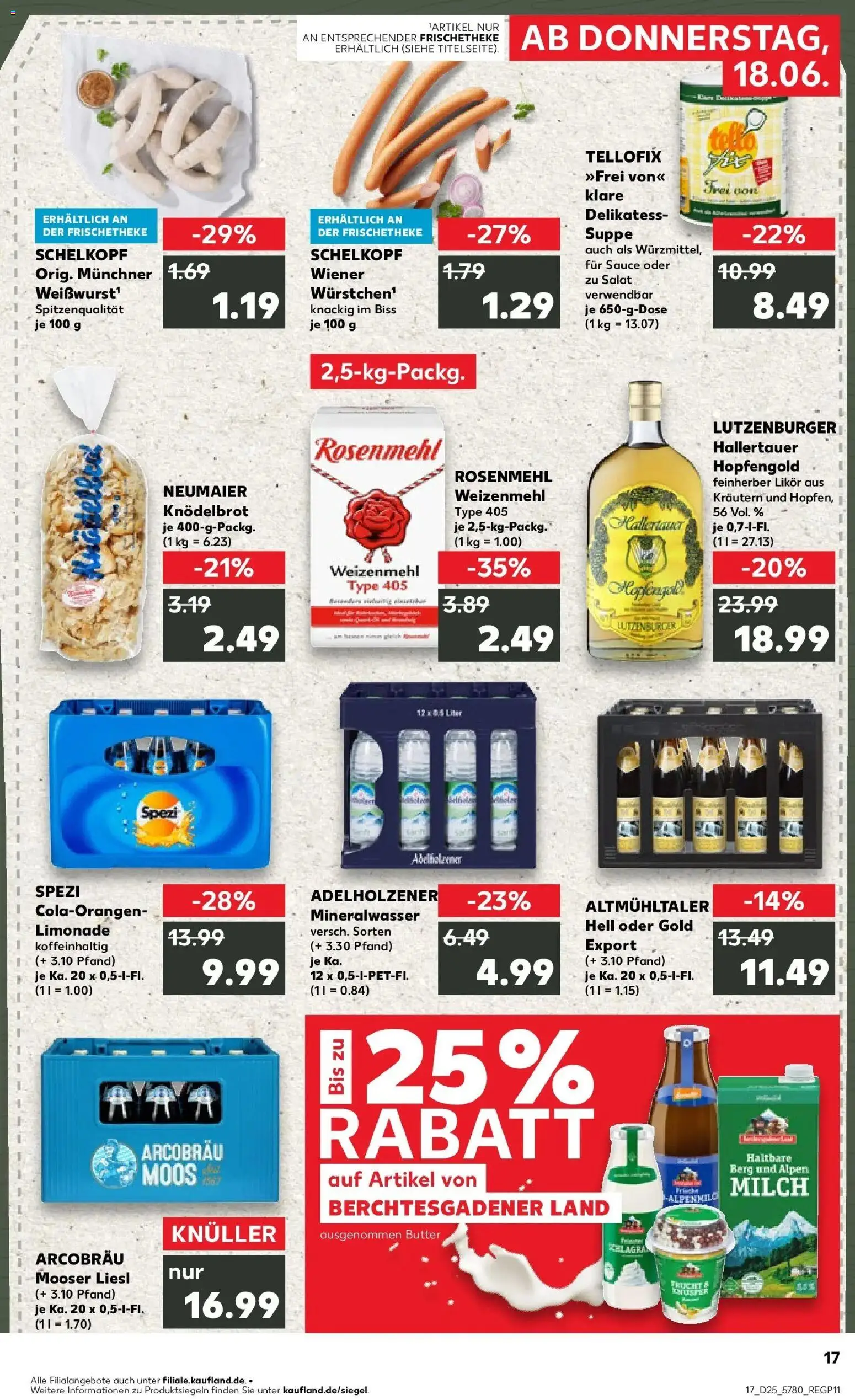 Kaufland Prospekt Erding – gültig ab 15.06.2026 | Seite: 2 | Produkte: Wiener wurstchen, Milch, Butter, Limonade