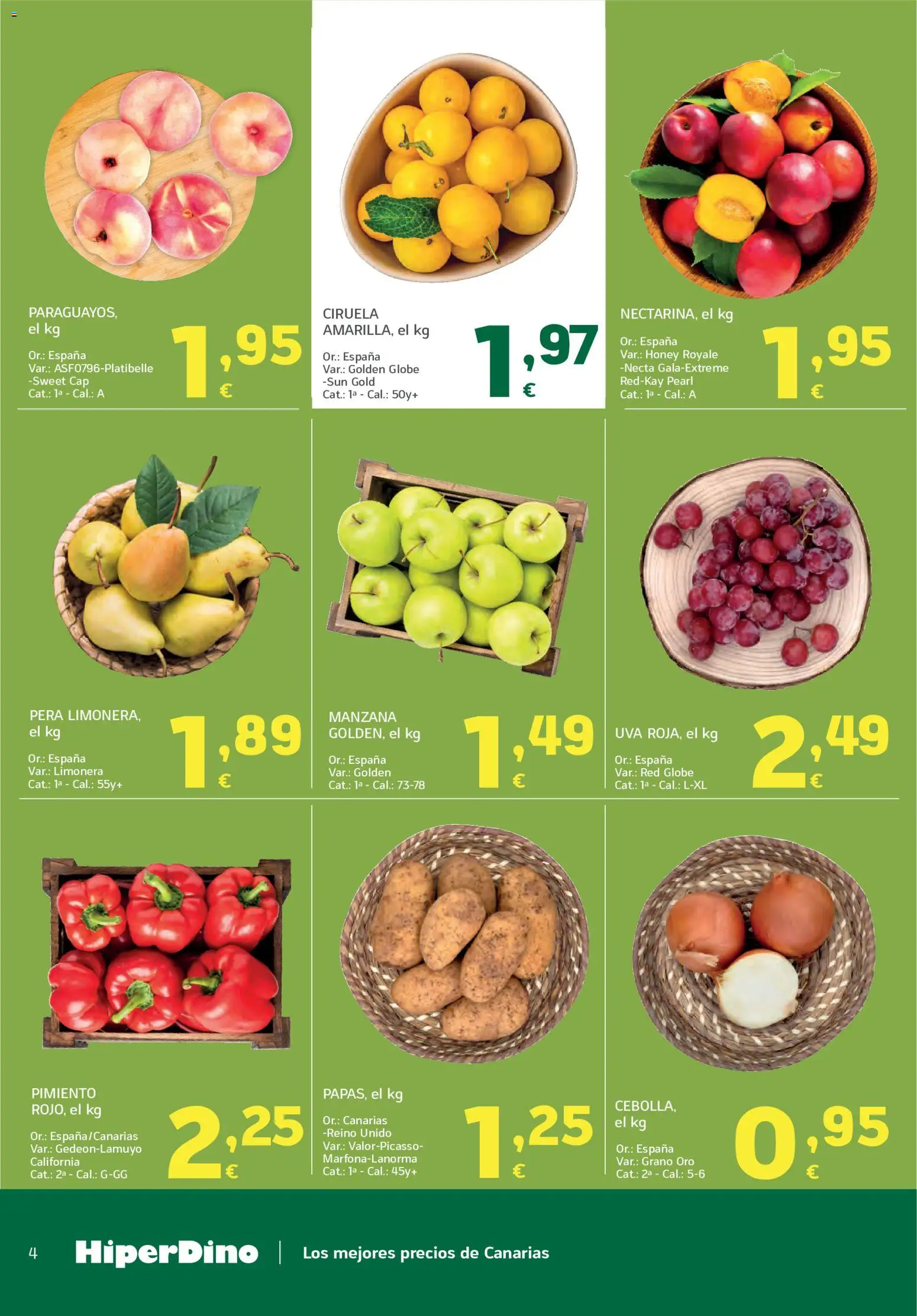 HiperDino folleto │ válido desde el 25/08/2026 | Página: 4 | Productos: Pimiento, Manzana