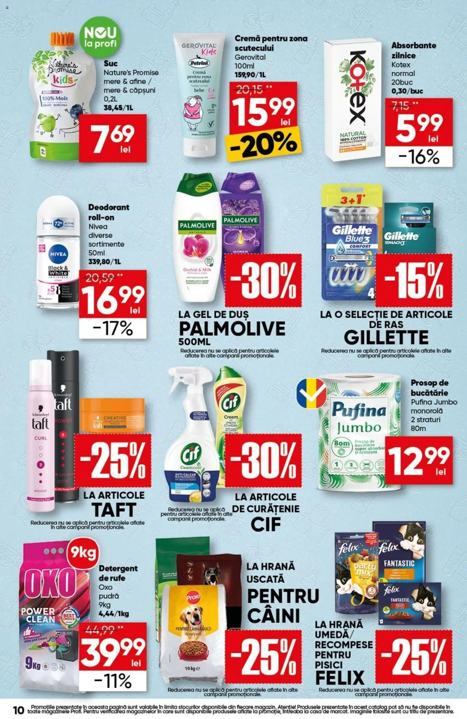 Noul catalog Profi – valabil de la 10.09.2026 | Pagină: 10 | Produse: Clean, Duș, Cremă, Suc