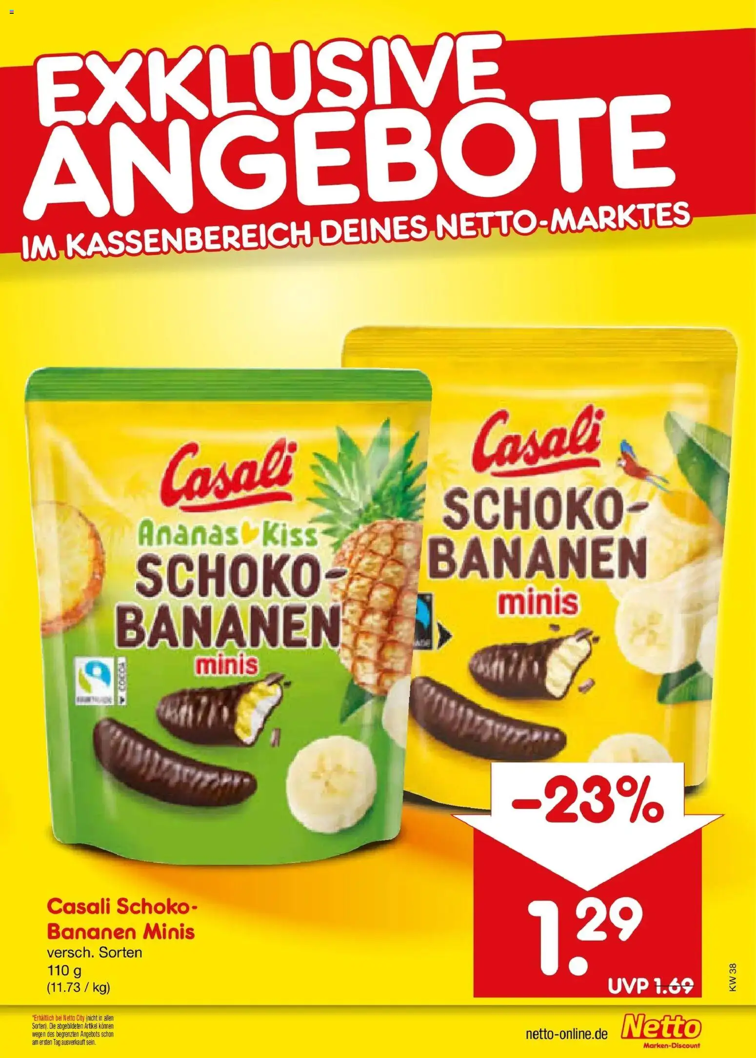 Netto Marken-Discount Prospekt Mistelbach – gültig ab 14.09.2026 | Seite: 23 | Produkte: Bananen, Ananas