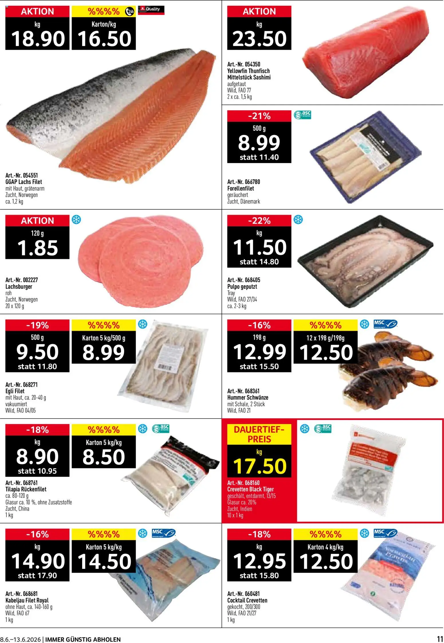 Prodega aktionen – gültig ab 08.06.2026 | Seite: 11 | Produkte: Lachs