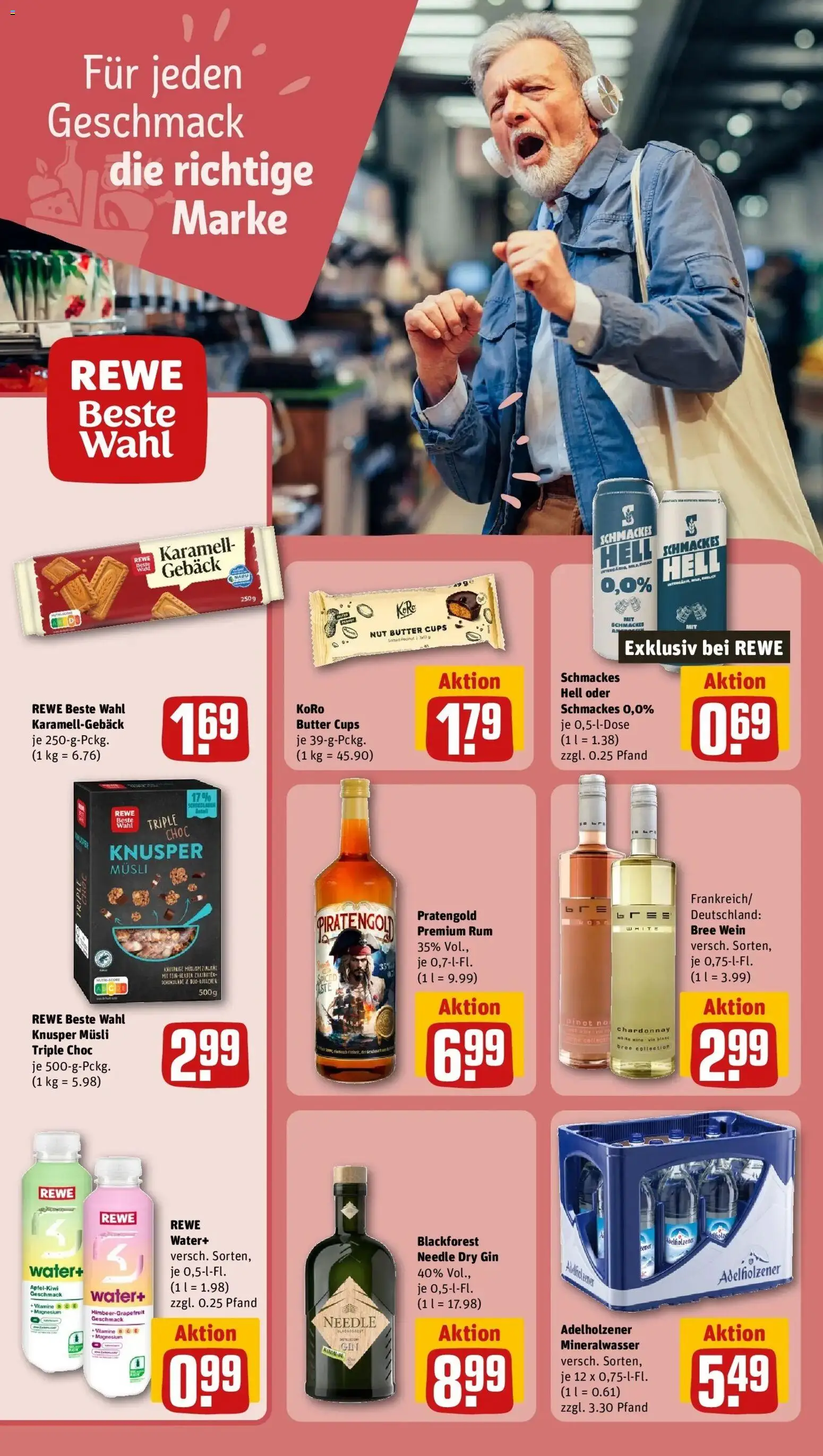 Rewe Prospekt Duisburg	 – gültig ab 12.04.2026 | Seite: 18 | Produkte: Schokolade, Rum, Bree, Gin