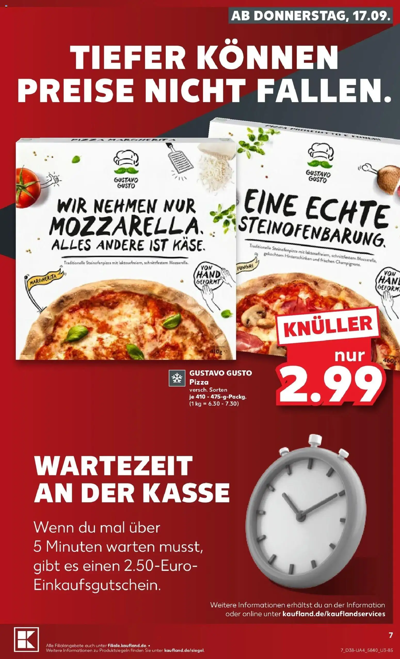 Prospekt Kaufland ab 17.09.2026 » Angebote Online zum Blättern | Seite: 7 | Produkte: Gustavo gusto, Pizza