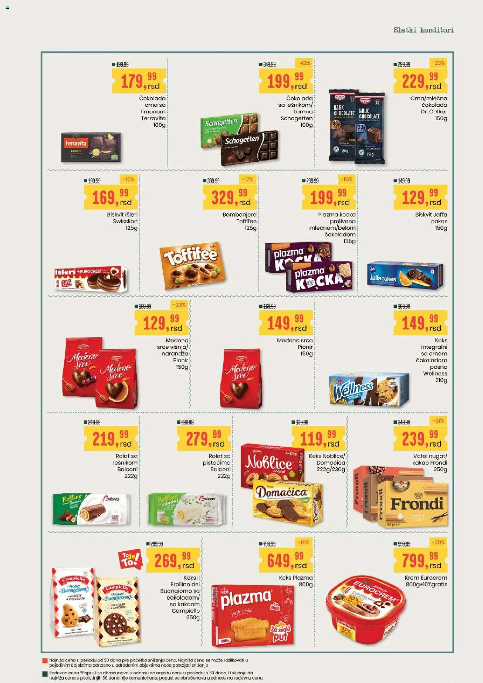 Aroma Market katalog - važi od 03.09.2026 | Strana: 15 | Proizvode: Keks, Eurocrem, Domaćica, Čokolada