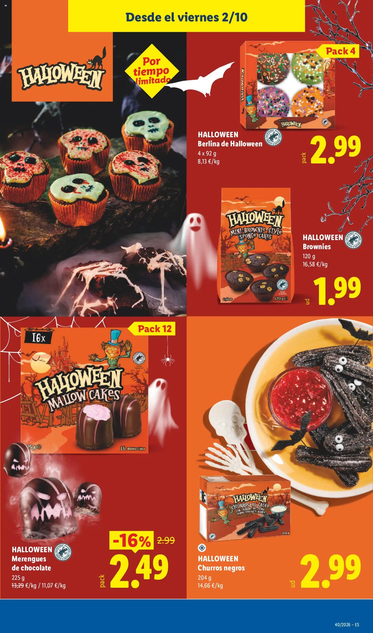 Lidl folleto Halloween │ válido desde el 02/10/2026 | Página: 9 | Productos: Chocolate, Merengues, Donuts, Cacao
