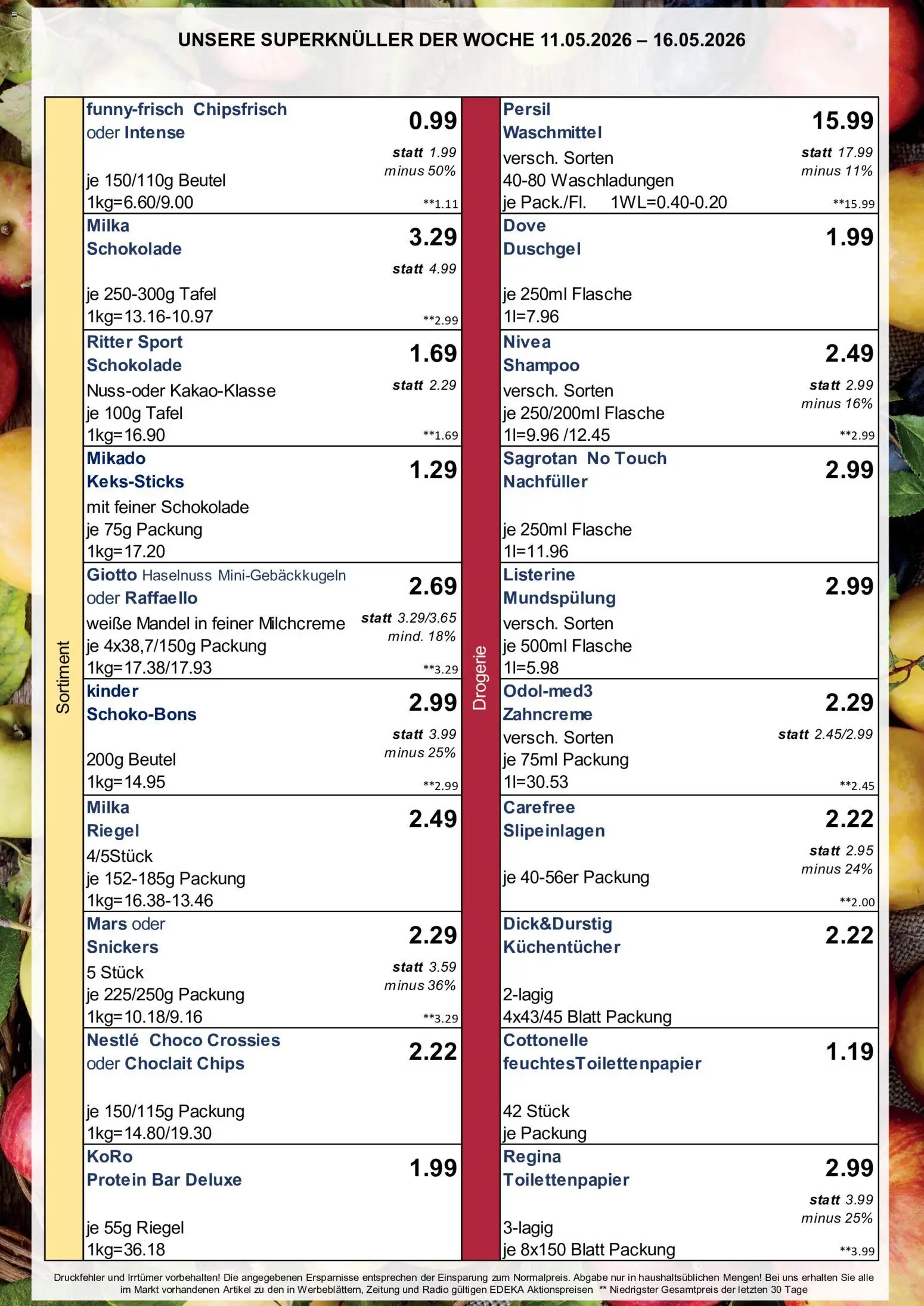 Simmel Bayern – gültig ab 11.05.2026 | Seite: 3 | Produkte: Raffaello, Schokolade, Shampoo, Listerine