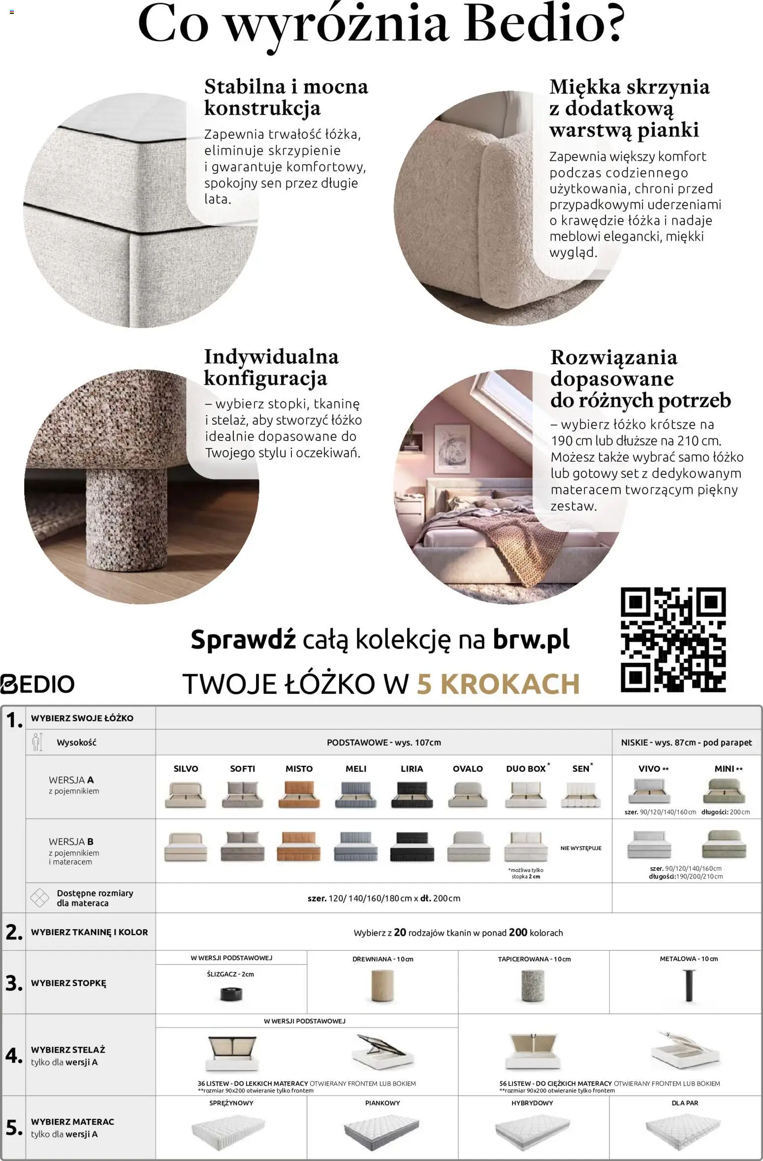 Black Red White promocje - Łóżka i materace BEDIO od 13.10.2026 | Strona: 2 | Produkty: Łóżko, Materac, Pianki