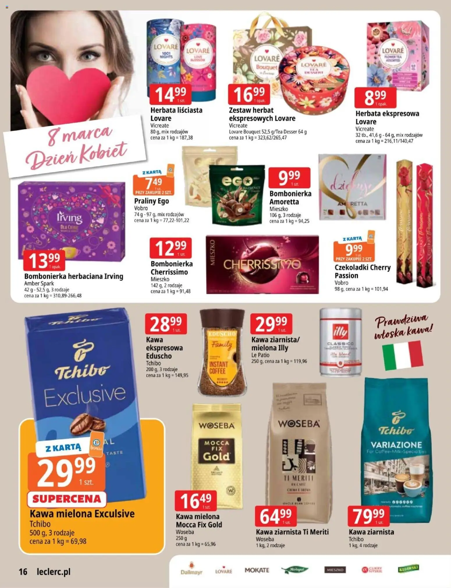 E.Leclerc gazetka - Zielona Góra od 03.03.2026 | Strona: 16 | Produkty: Bombonierka, Tchibo, Kawa, Herbata