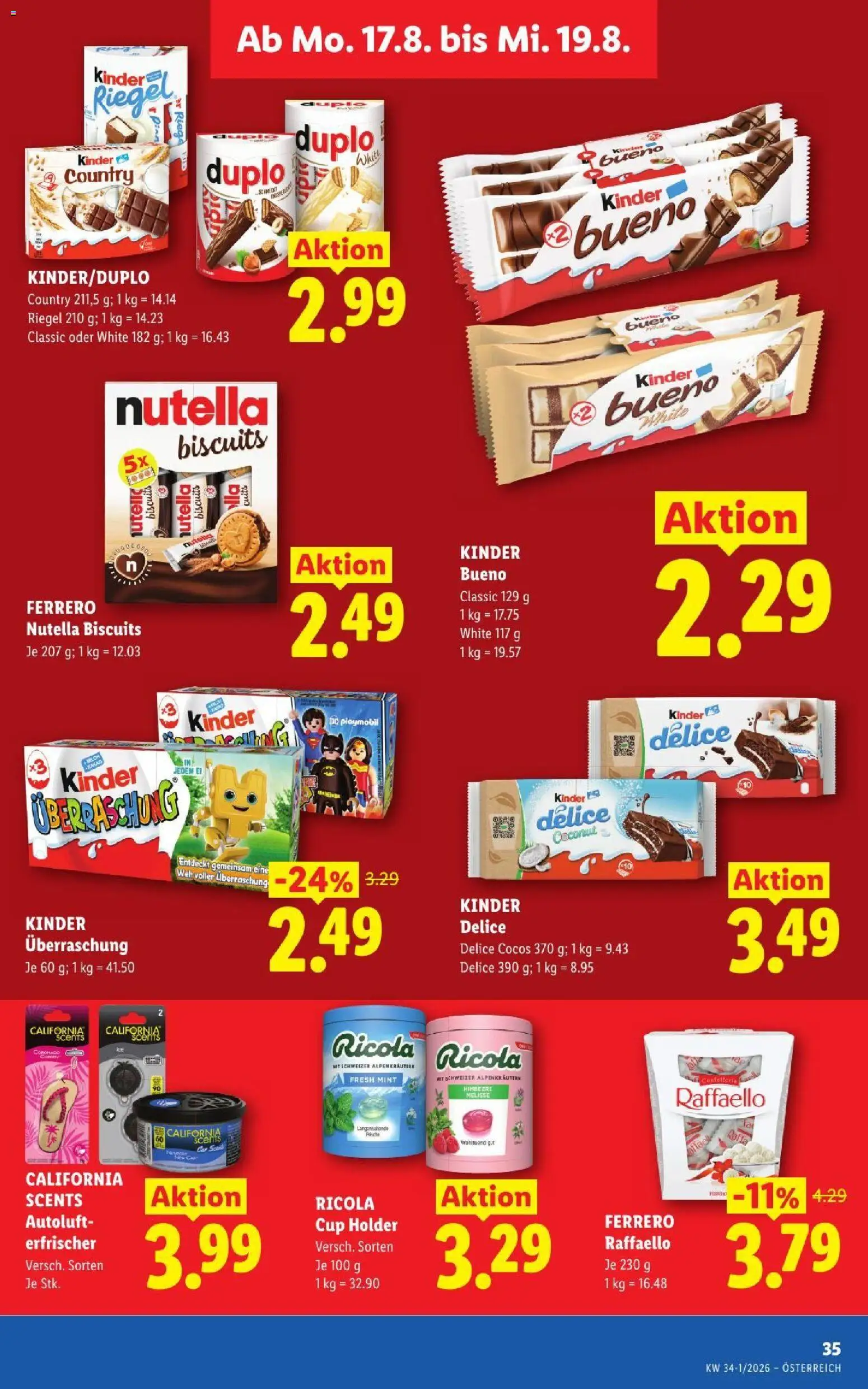 Lidl - Flugblatt gültig ab 13.08.2026 | Seite: 44 | Produkte: Himbeere, Nutella