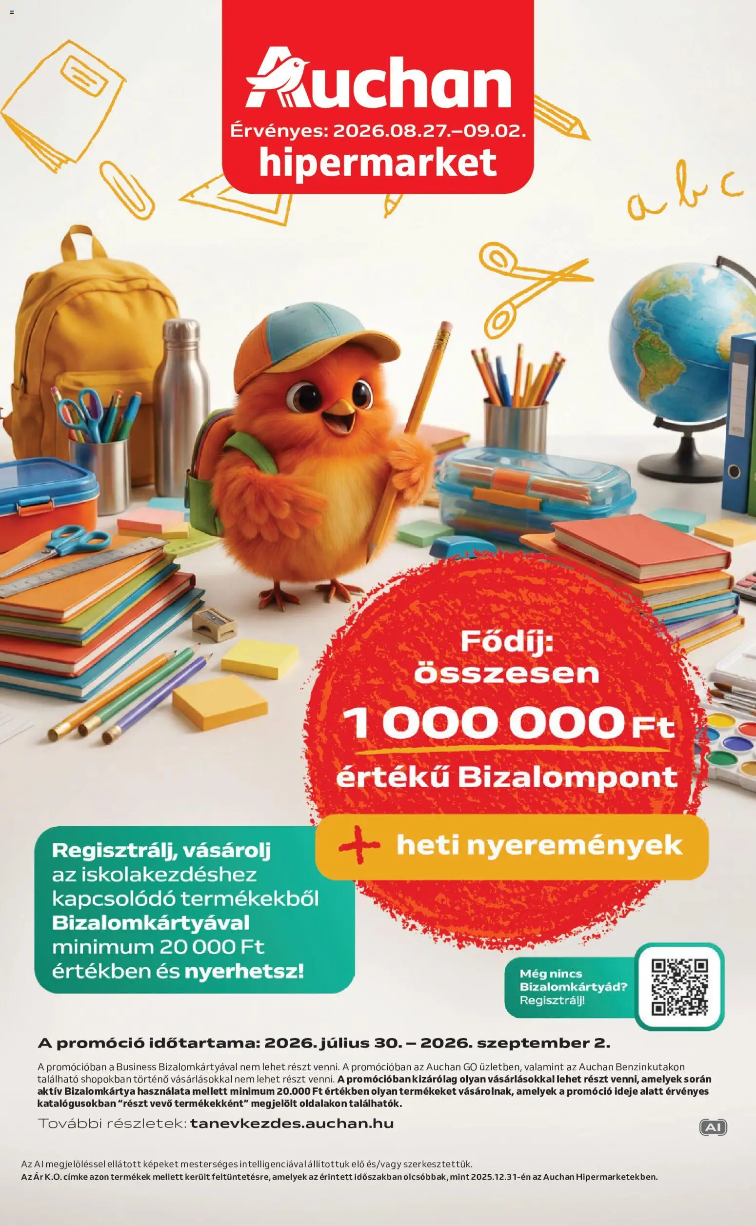 Auchan akciós ujság - amely érvényes a következő dátumtól: 2026.08.27. | Oldal: 1