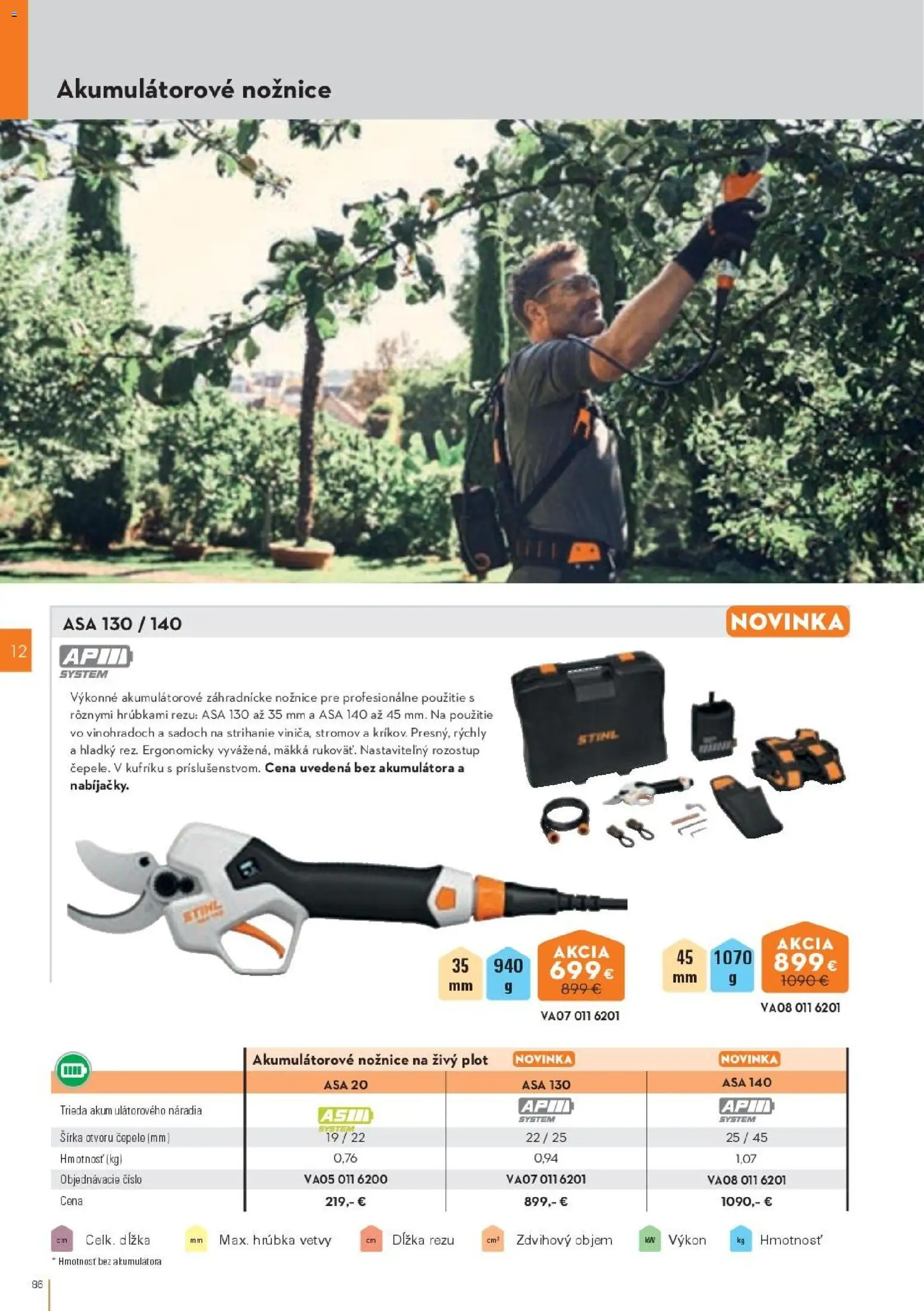 Nové STIHL akcie – leták je platný od 19.08.2026 | Strana: 86 | Produkty: Nožnice na živý plot