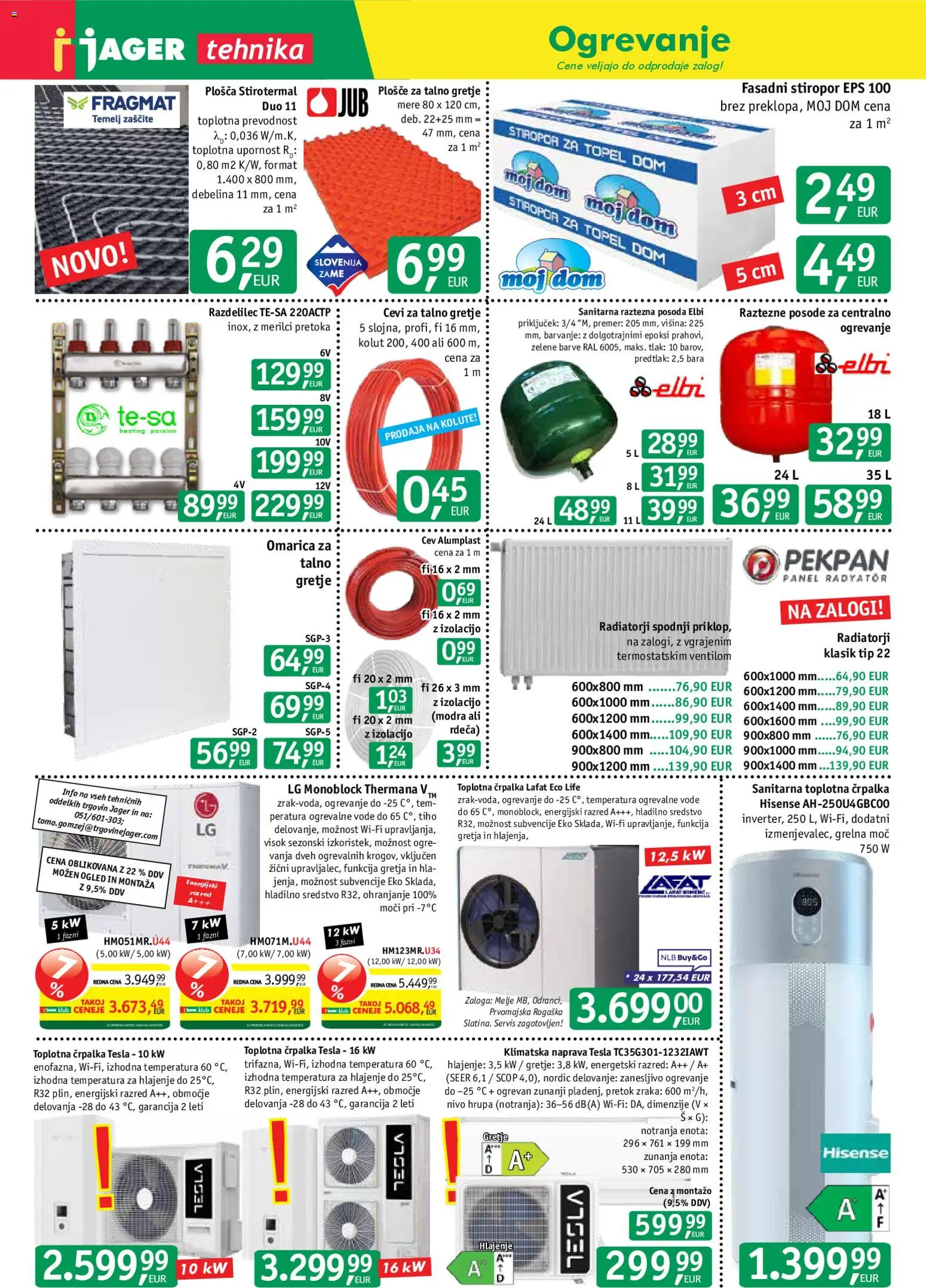 Novi Jager katalog ponudbe – veljaven od 02.09.2026 | Stran: 4 | Izdelki: Črpalka, Klimatska naprava, Omarica