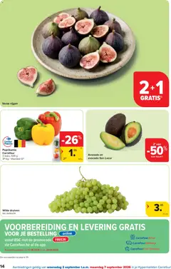 Witte druiven, Witte druiven - Voorbeeld van een folder van Carrefour, geldig van 02/09/2026 | Pagina: 14 | Producten: Druiven, Avocado, Vijgen