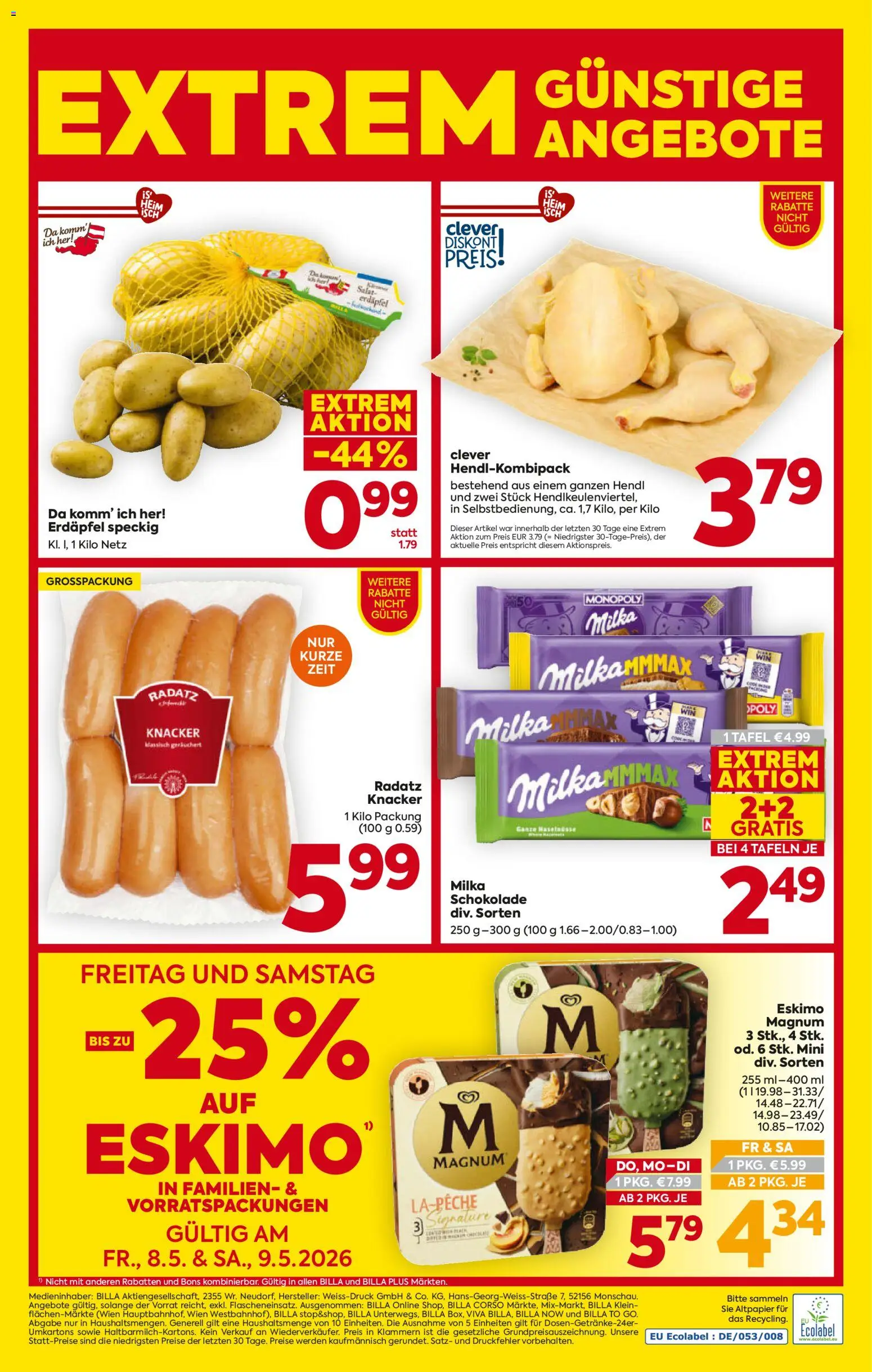 Billa Flugblatt - Steiermark gültig ab 07.05.2026 | Seite: 20 | Produkte: Schokolade
