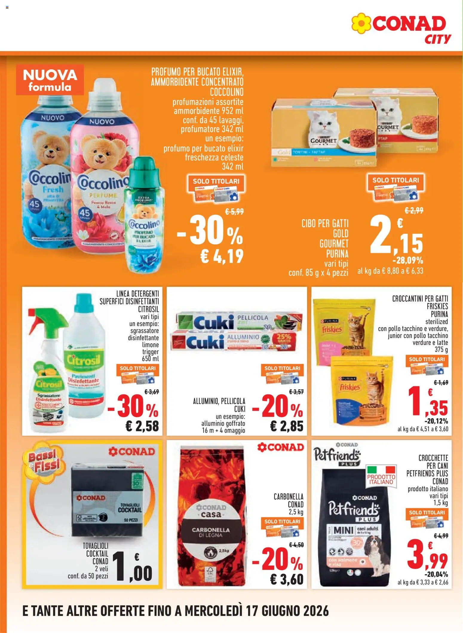 Volantino Conad del 04.06.2026 | Pagina: 16 | Prodotti: Ammorbidente, Tacchino, Alluminio, Profumo