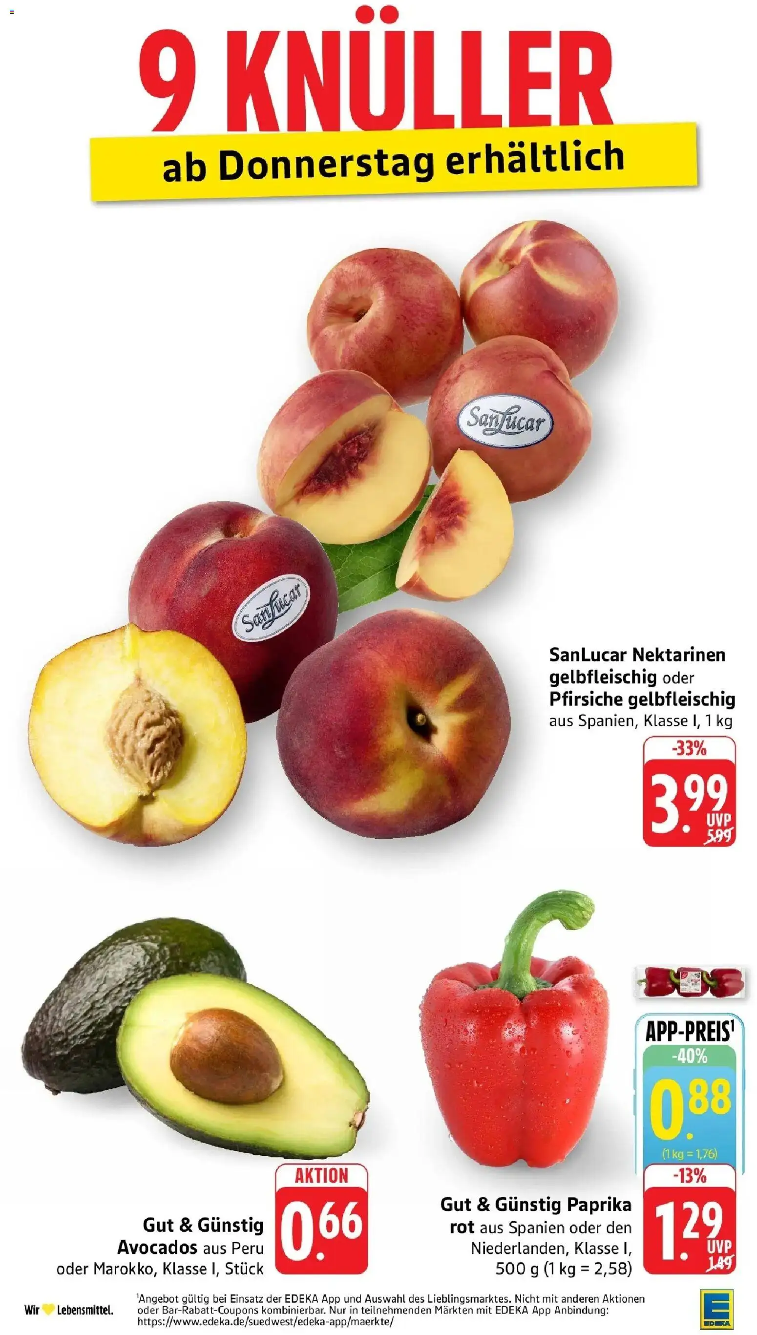 Edeka prospekt Wiernsheim – gültig ab 29.06.2026 | Seite: 43 | Produkte: Nektarinen, Paprika
