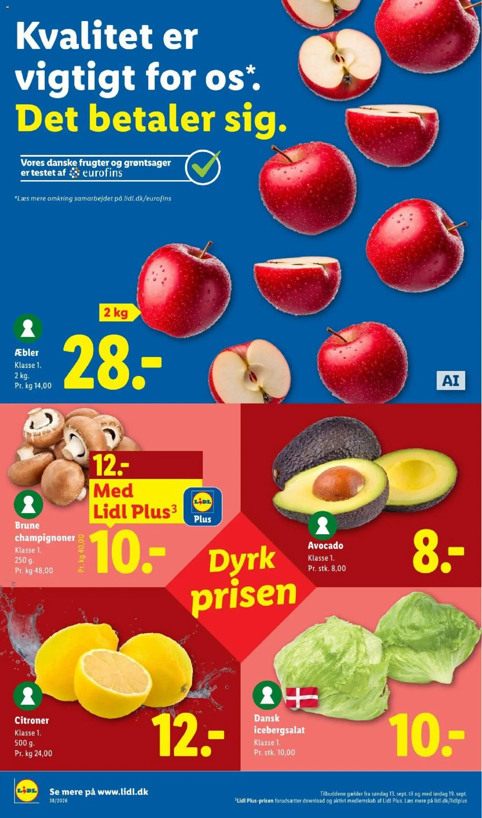 Lidl tilbudsavis – gyldig fra 13/09/2026 | Side: 2 | Produkter: Æbler, Citroner, Avocado, Icebergsalat