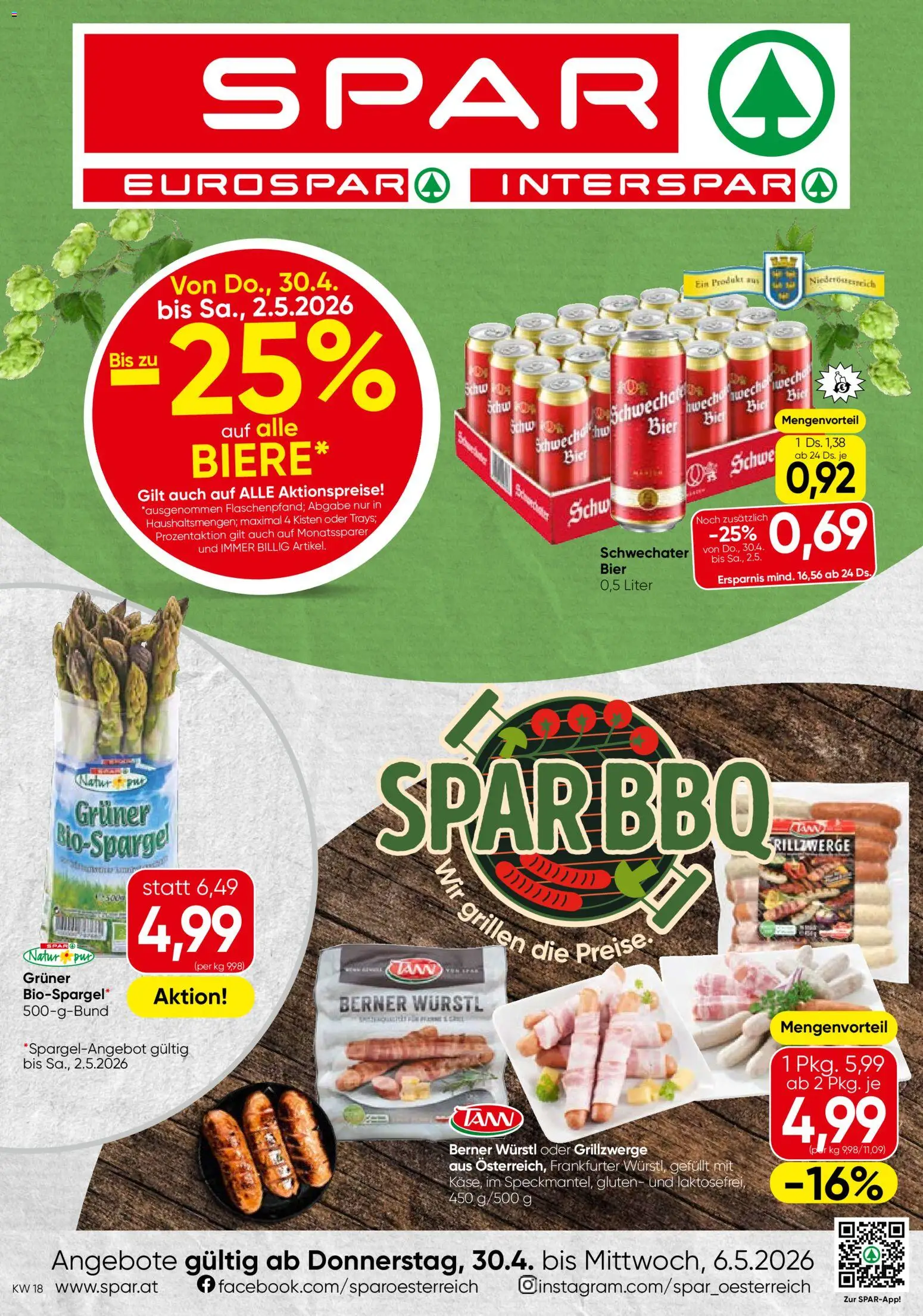 Spar Flugblatt - Wien gültig ab 30.04.2026 | Seite: 1 | Produkte: Bier