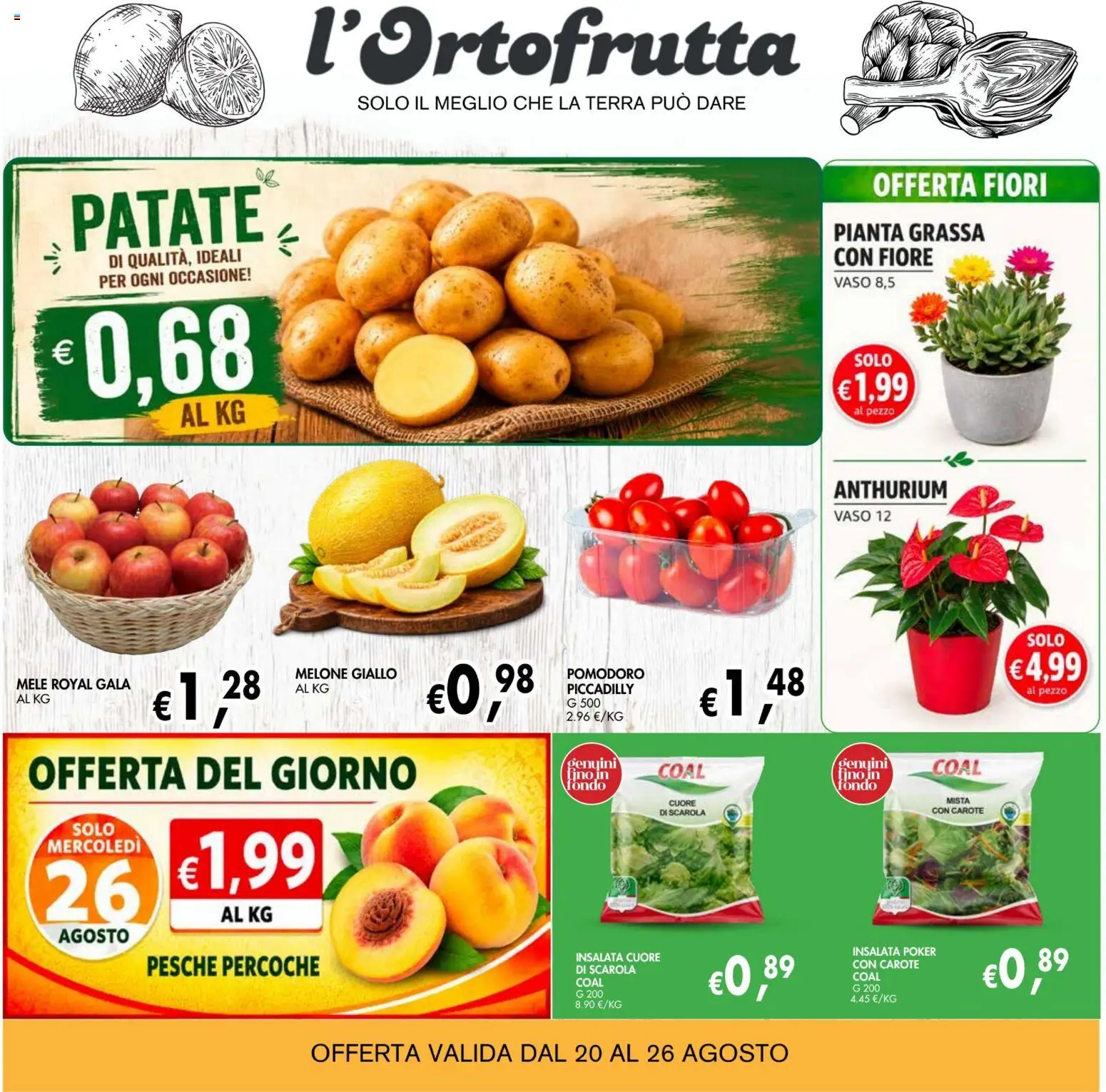 Volantino Coal del 13/08/2026 | Pagina: 3 | Prodotti: Insalata, Carote, Fiori, Terra