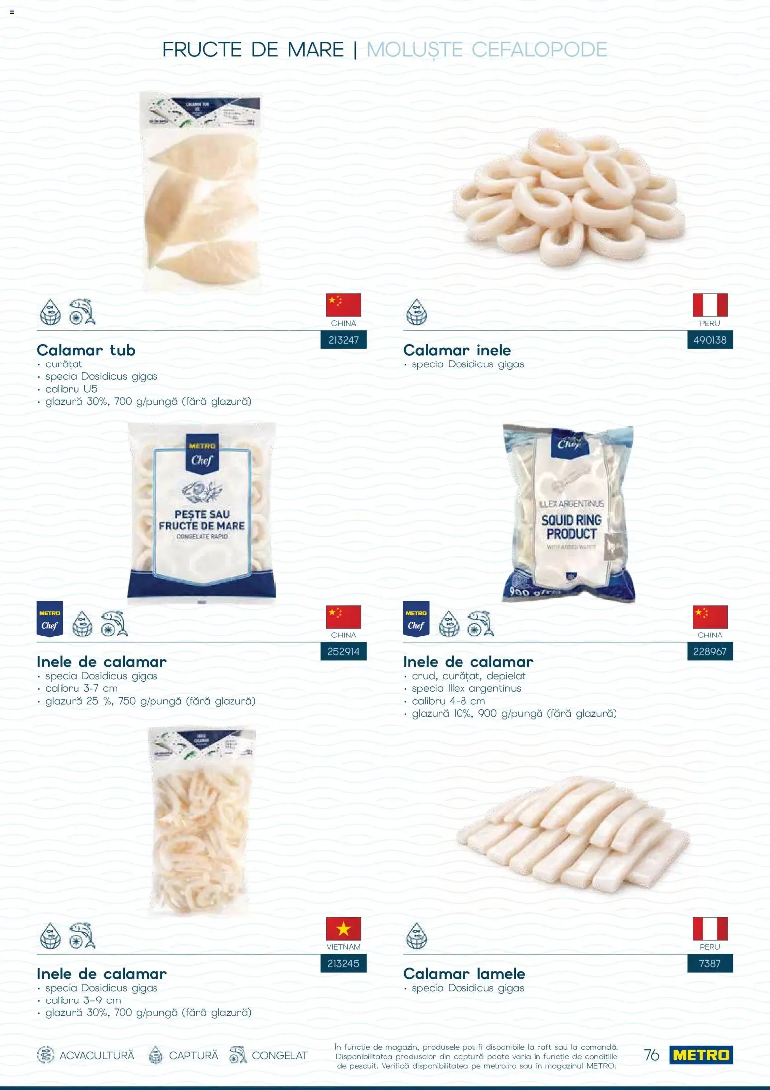 Noul catalog Metro – valabil de la 01.10.2026 | Pagină: 76 | Produse: Raft, Pește, Fructe, Fructe De Mare