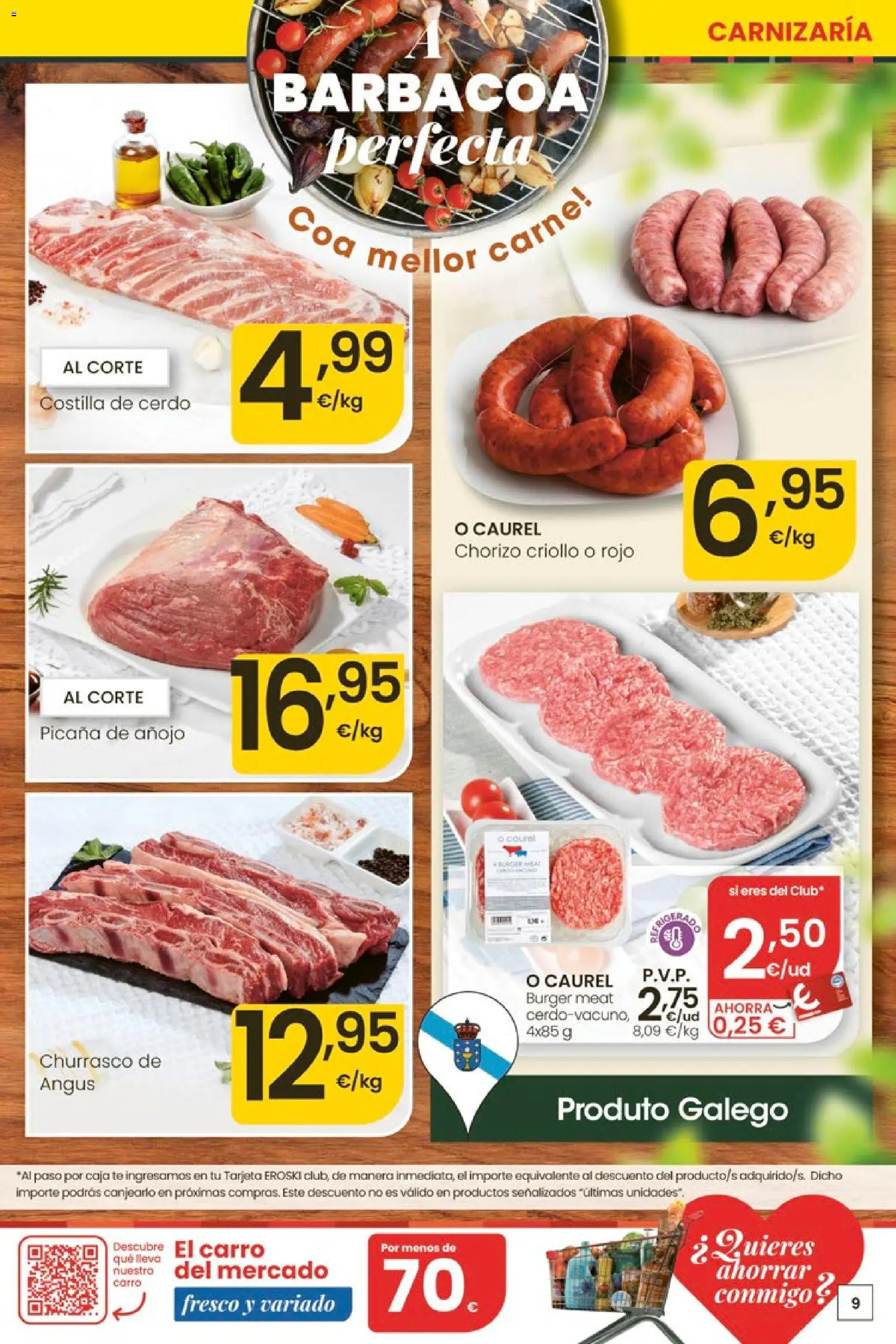 Eroski Ofertóns de verán │ válido desde el 11.06.2026 | Página: 9 | Productos: Cerdo, Té, Costilla de cerdo, Barbacoa