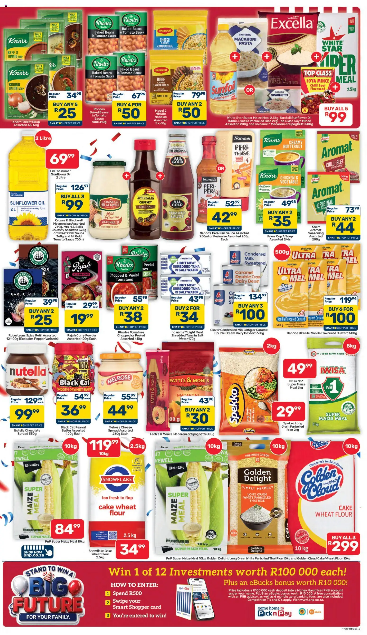 New Pick n Pay catalogue – valid from 24/07/2026 | Page: 3 | Products: Maize meal, Cream, Aromat, Mayonnaise