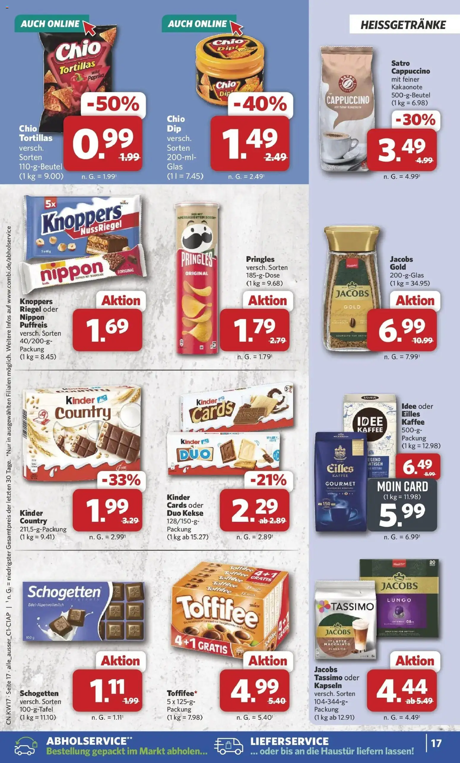 Combi Prospekt Detmold – gültig ab 20.04.2026 | Seite: 19 | Produkte: Kaffee, Knoppers, Pringles, Tassimo