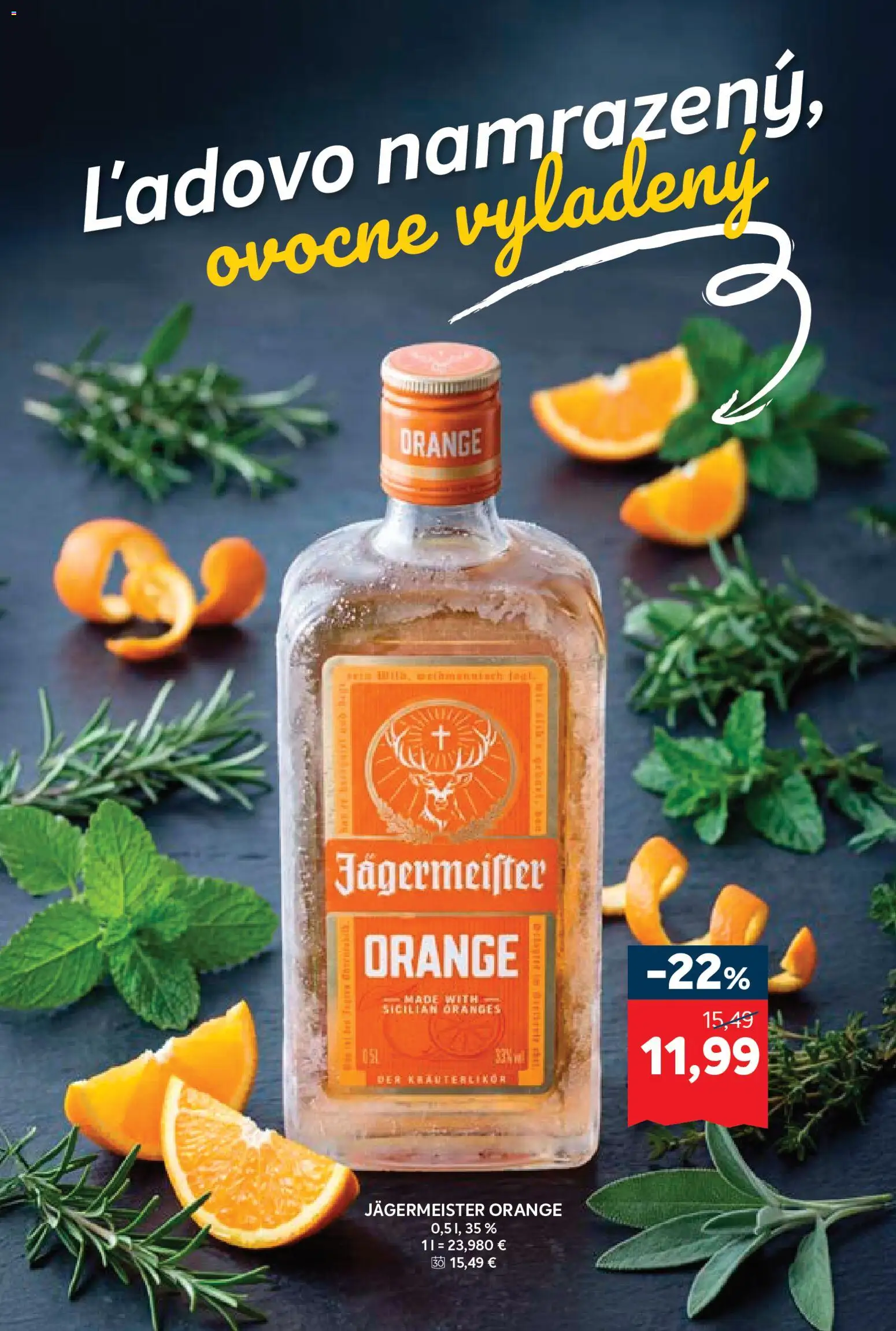 Nové Kraj akcie – leták je platný od 22.10.2026 | Strana: 12 | Produkty: Jägermeister, Jägermeister Orange