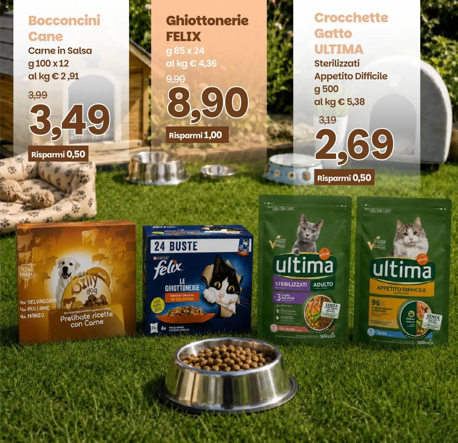 Volantino Prix del 01/09/2026 | Pagina: 22 | Prodotti: Pollame, Salsa, Crocchette cane, Carne