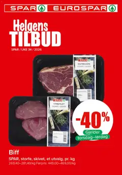 Forhåndsvisning av Spar Helgens Tilbud gyldig fra 20/08/2026