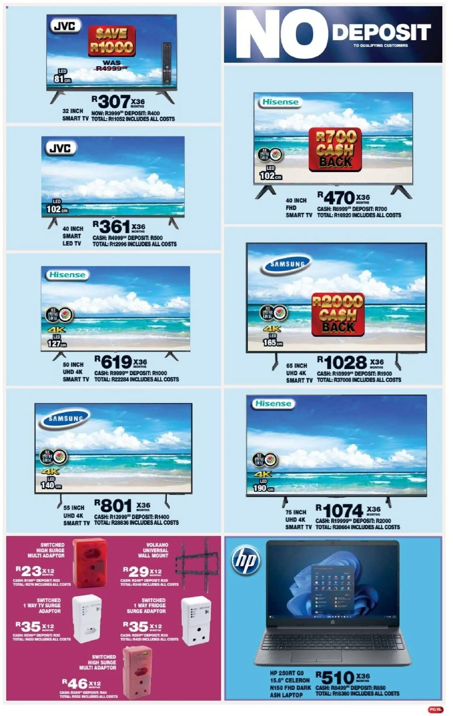 New Lewis Stores catalogue – valid from 11.05.2026 | Page: 15 | Products: Laptop, TV, Fridge