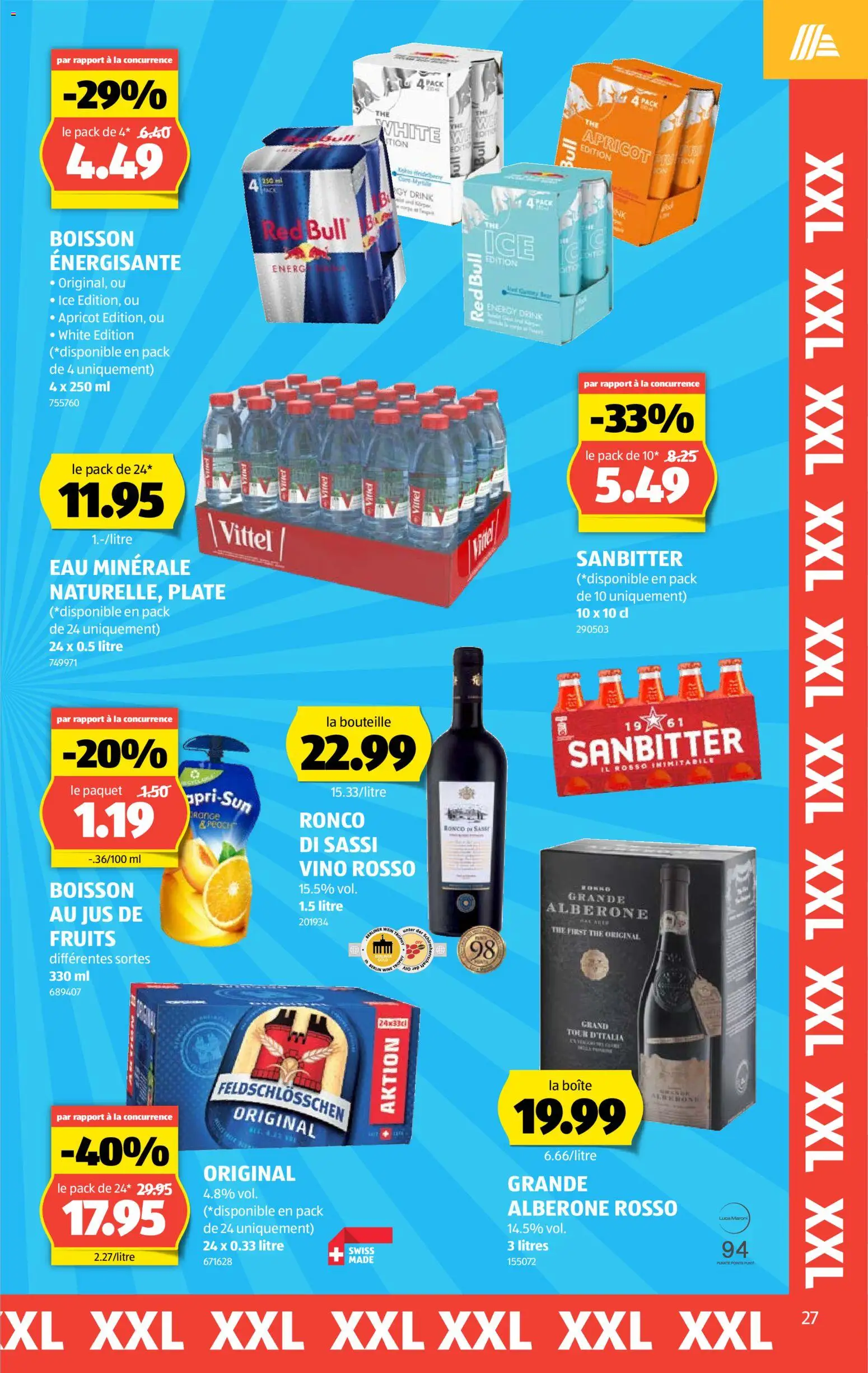 Aldi aktionen FR – gültig ab 01.10.2026 | Seite: 27 | Produkte: Red bull, Wein