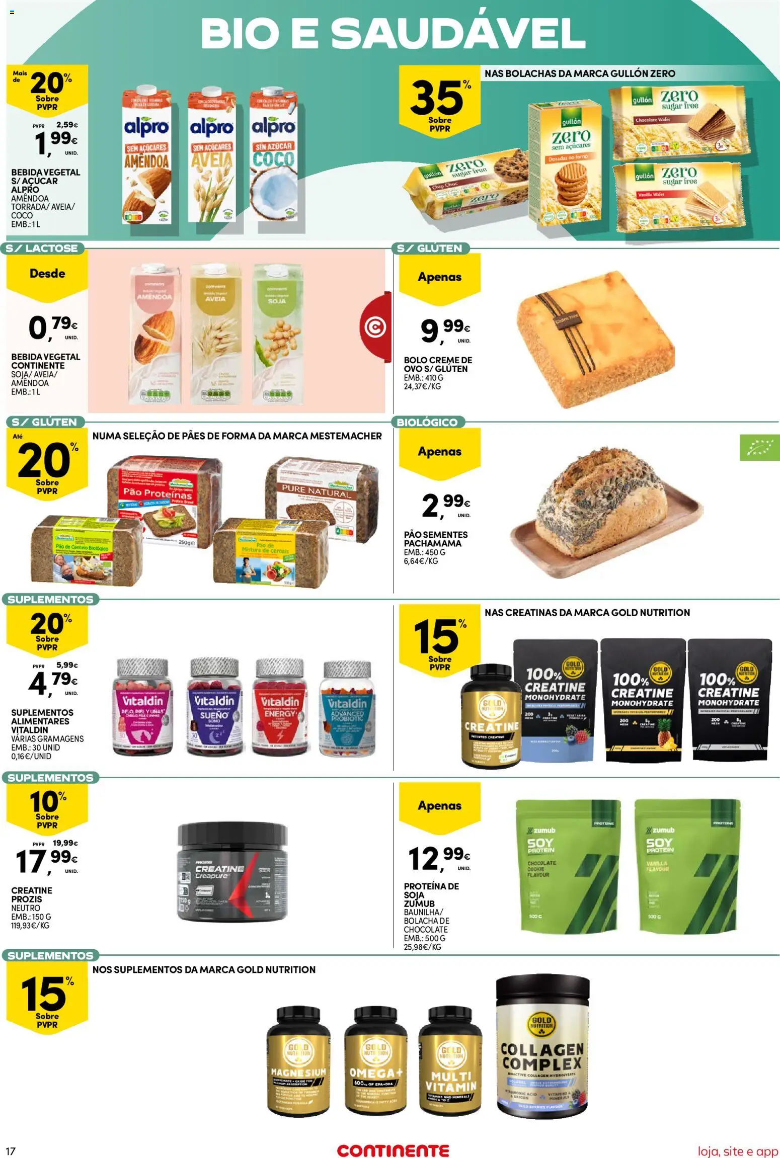 Continente Semanal Continente Bom Dia │ válido de 25/08/2026 | Página: 17 | Produtos: Bolo, Coco, Creme, Bebida