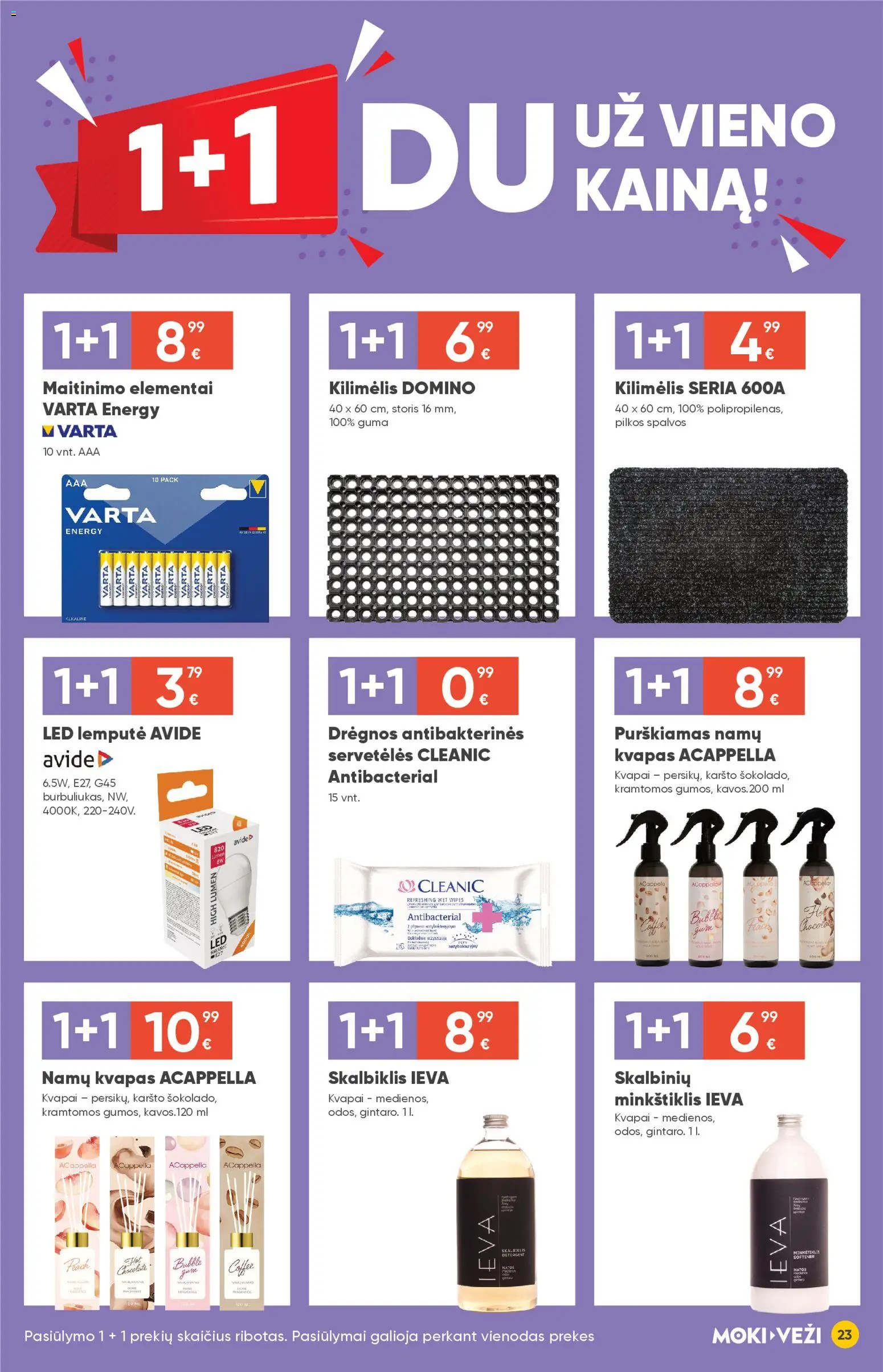 MOKI VEŽI akcijos nuo 05.03.2026 | Puslapis: 23 | Prekių: Kvapas, Kilimėlis
