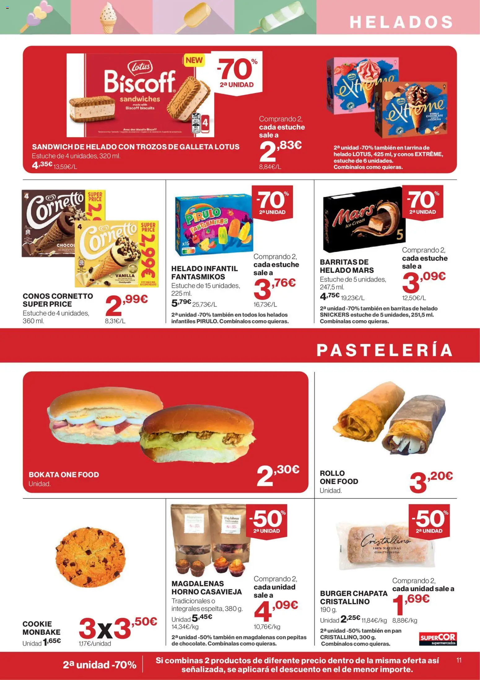 Supercor Canarias │ válido desde el 30/07/2026 | Página: 11 | Productos: Pan, Helado, Magdalenas, Horno