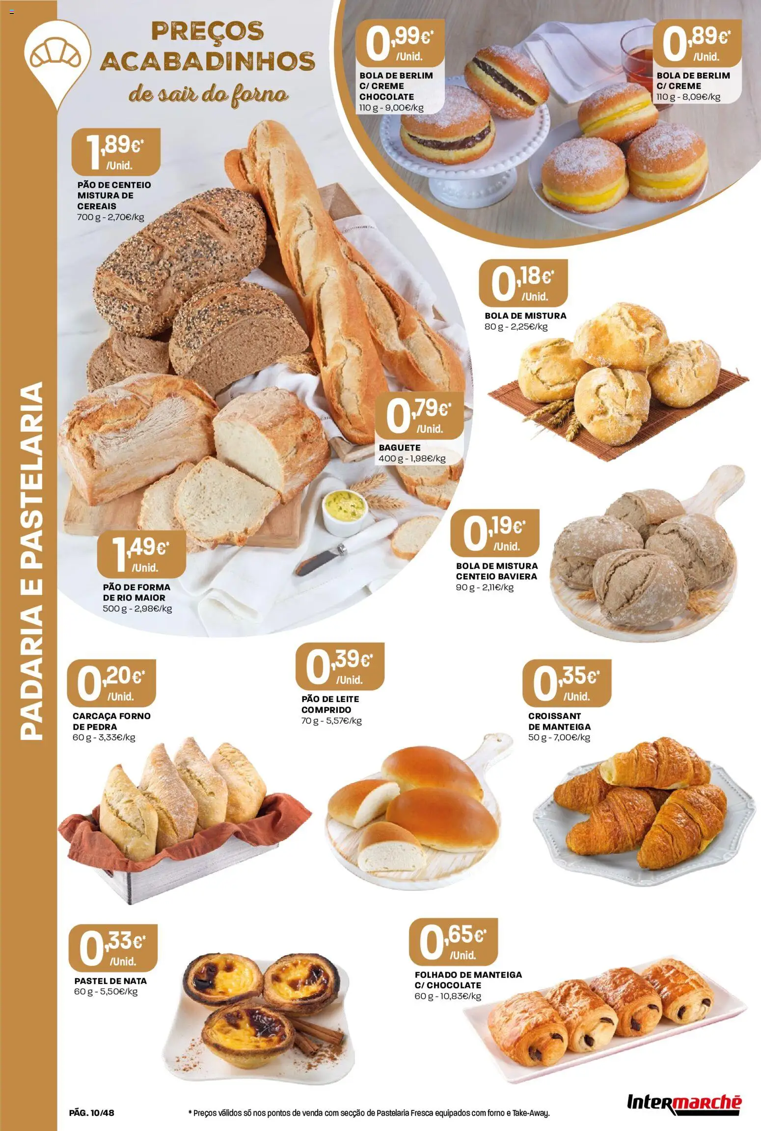 Intermarché folheto │ válido de 11.06.2026 | Página: 10 | Produtos: Forno, Padaria, Nata, Cereais