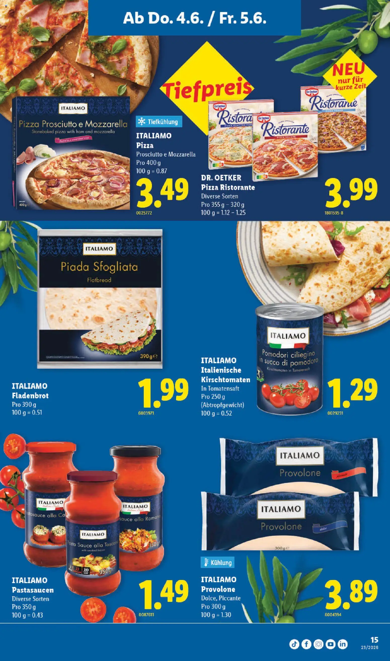 Lidl aktionen – gültig ab 04.06.2026 | Seite: 19 | Produkte: Pizza, Pasta