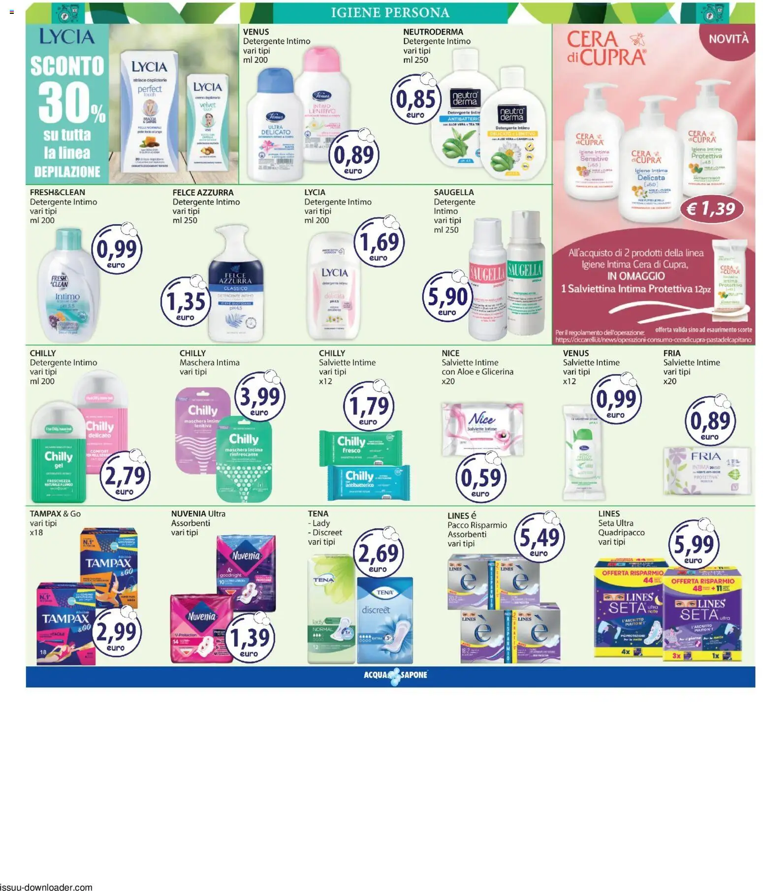 Volantino Acqua e Sapone del 18.06.2026 | Pagina: 11 | Prodotti: Maschera, Detergente intimo, The, Aloe vera