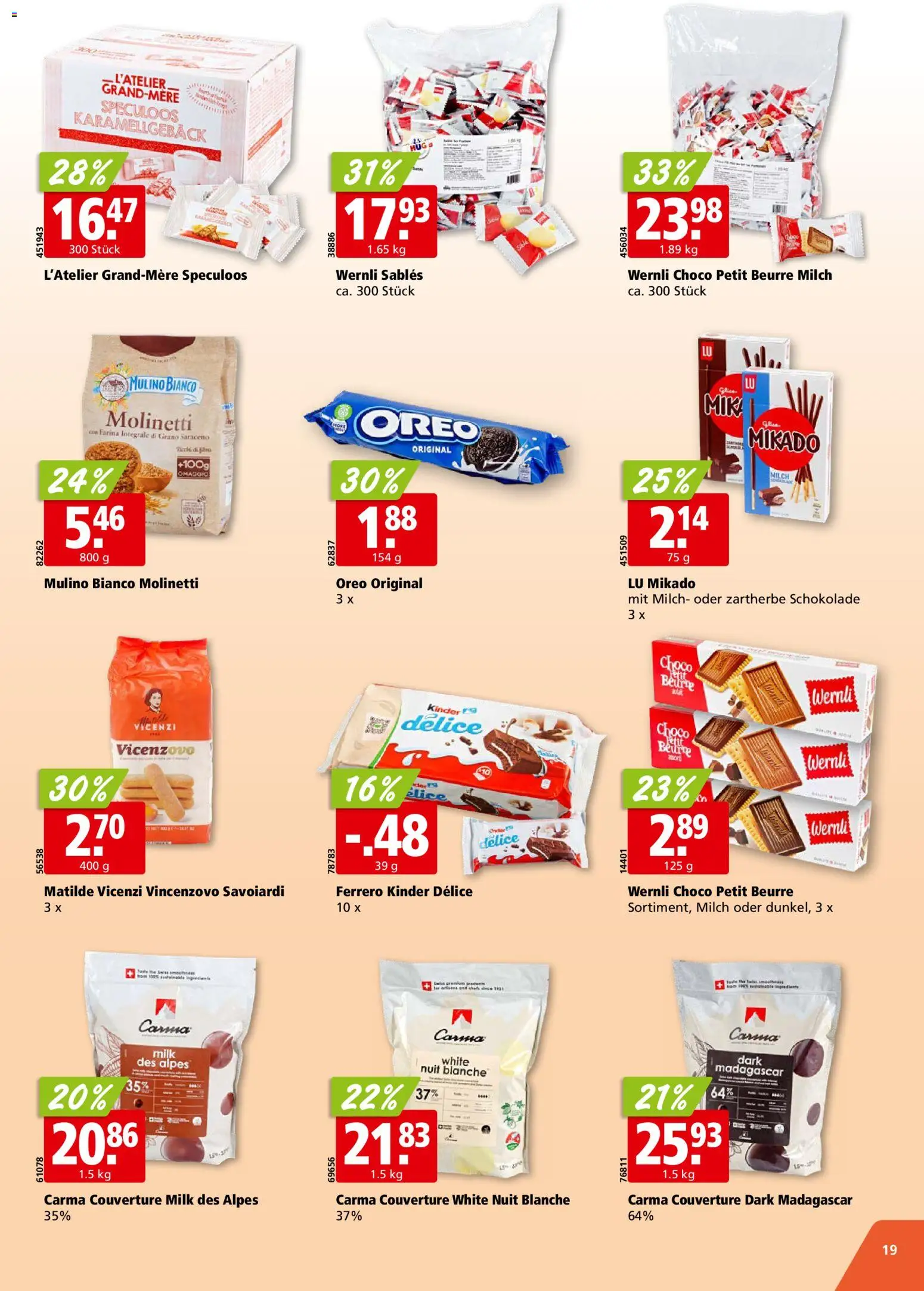 Aligro aktionen Chavannes, Matran, Genf, Sitten – gültig ab 19.10.2026 | Seite: 19 | Produkte: Milch, Schokolade