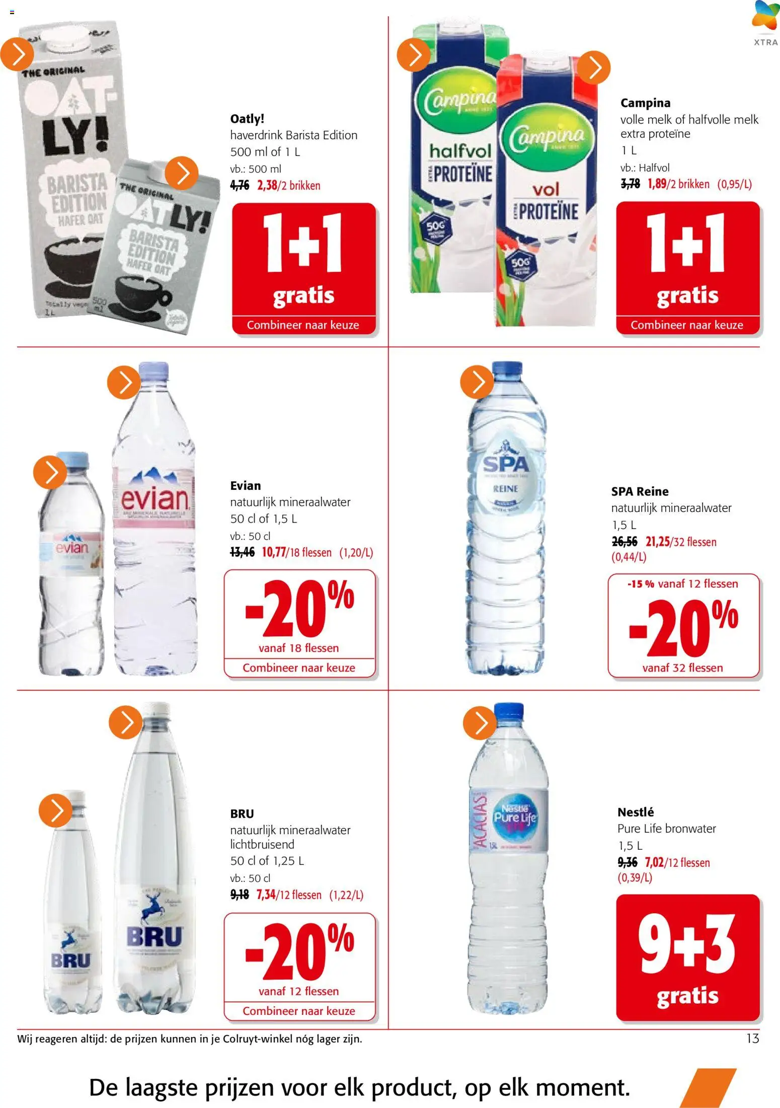 {H1} | Pagina: 13 | Producten: Halfvolle Melk, Mineraalwater, Bronwater, Proteïne