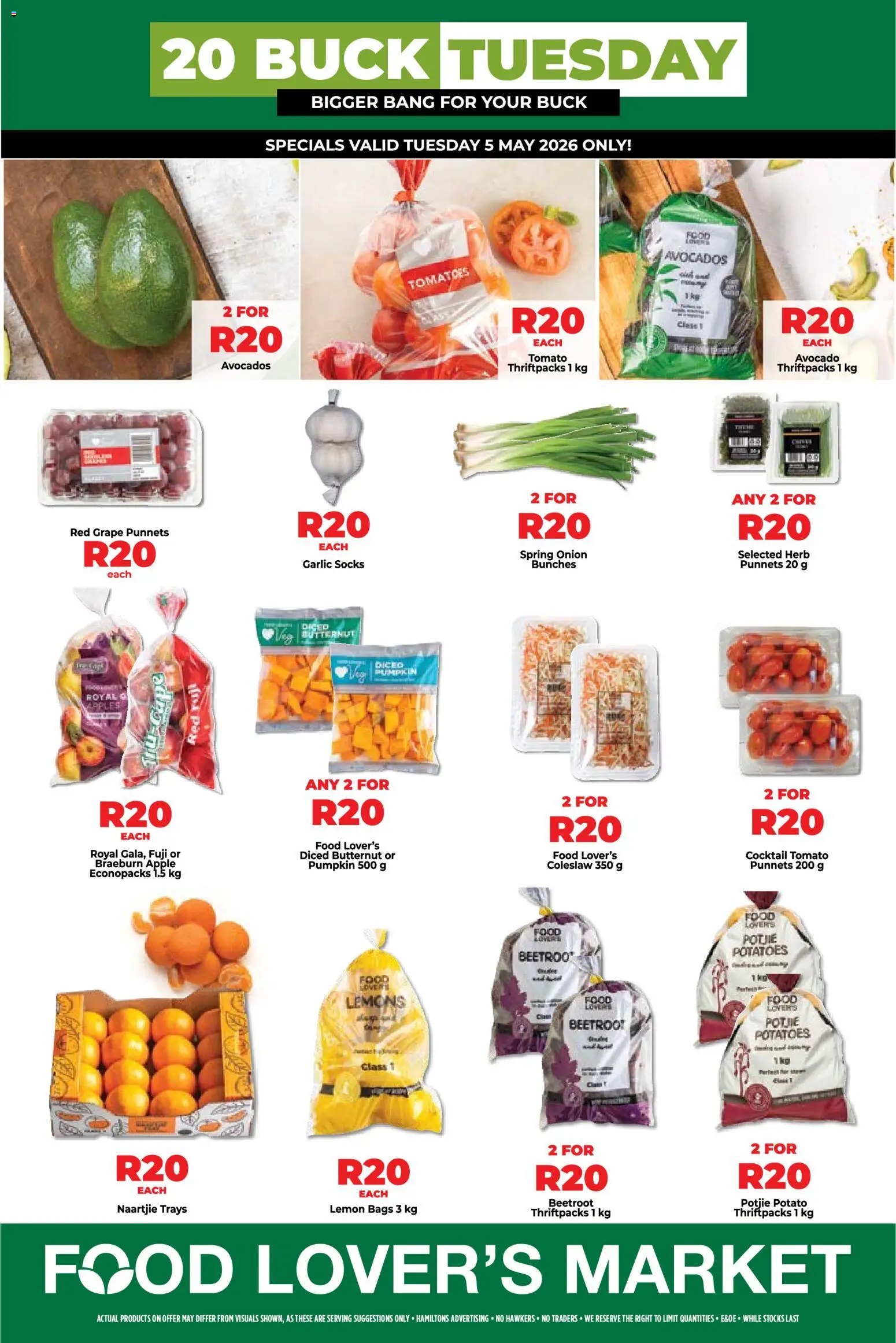 New Food Lover's Market catalogue – valid from 04.05.2026 | Page: 1 | Products: Socks, Apples, Potatoes, Garlic