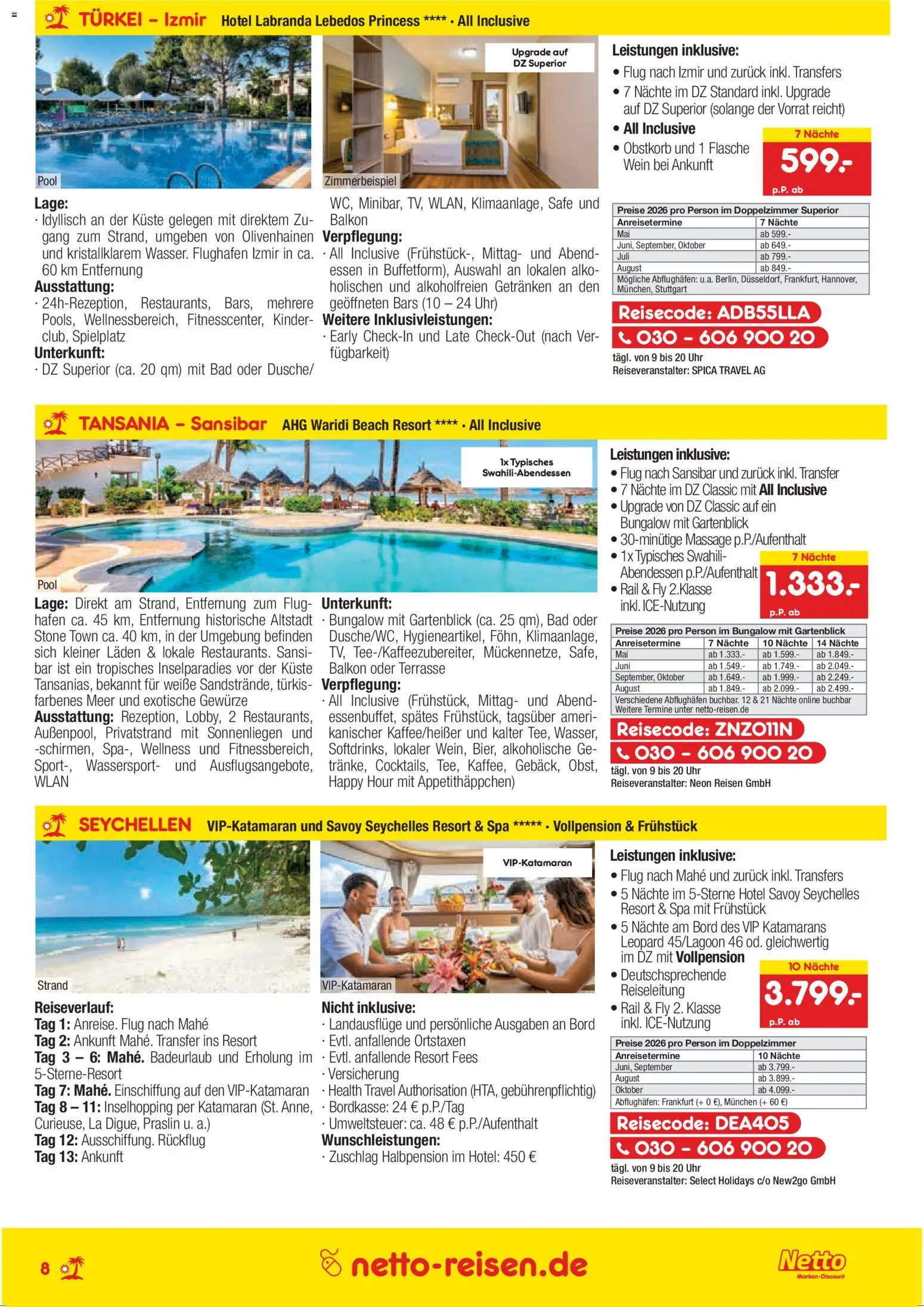 Wunderschne Netto Reisen Hotelgutscheine 2022 Bildnull