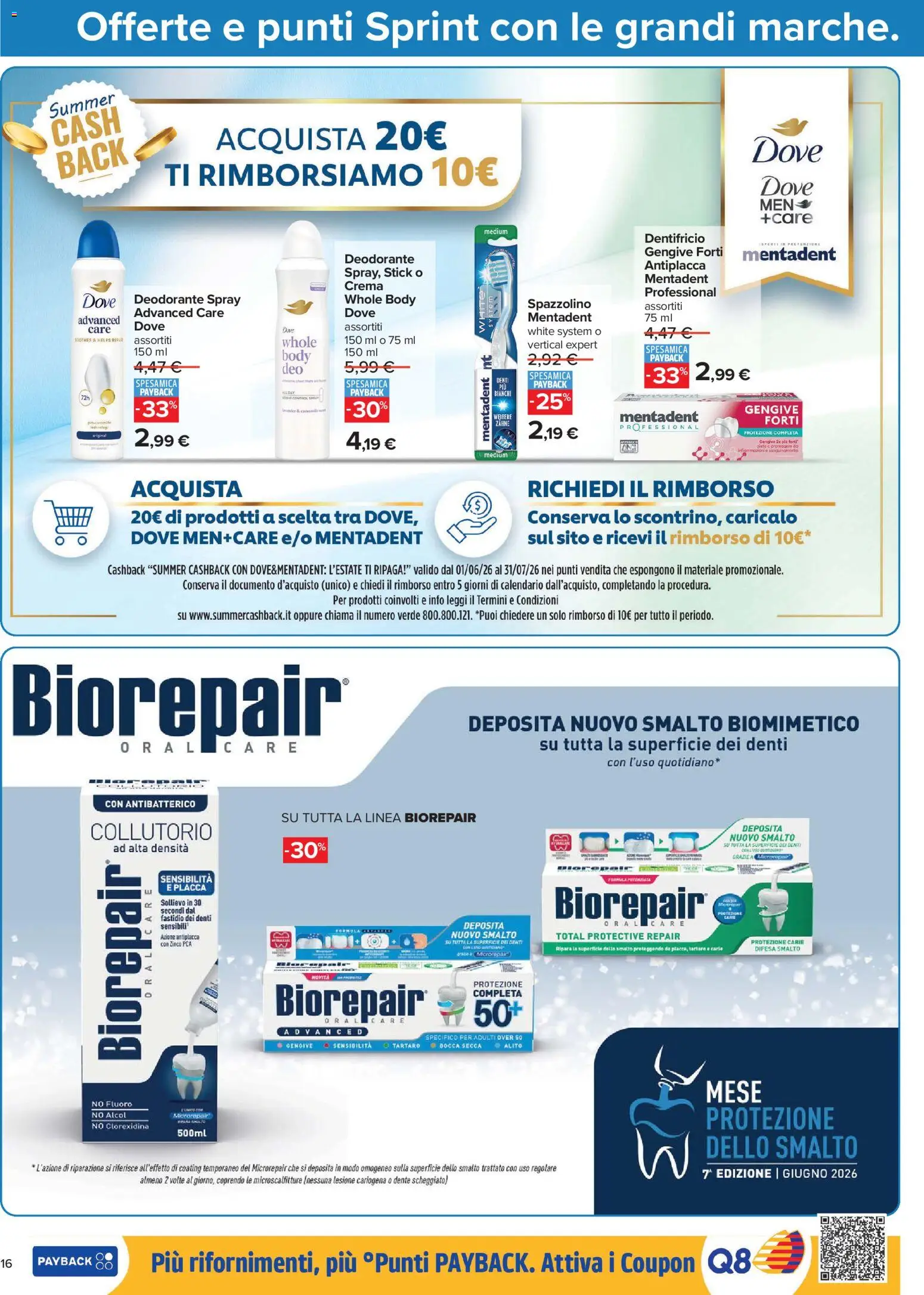 Volantino Carrefour del 16.06.2026 | Pagina: 16 | Prodotti: Deodorante, Dentifricio, Spazzolino, Collutorio