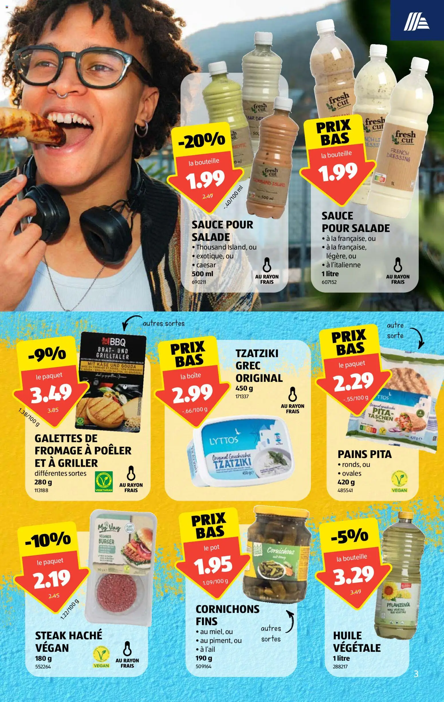 Aldi aktionen FR – gültig ab 16.07.2026 | Seite: 3 | Produkte: Gouda, Burger, Käse, Griller