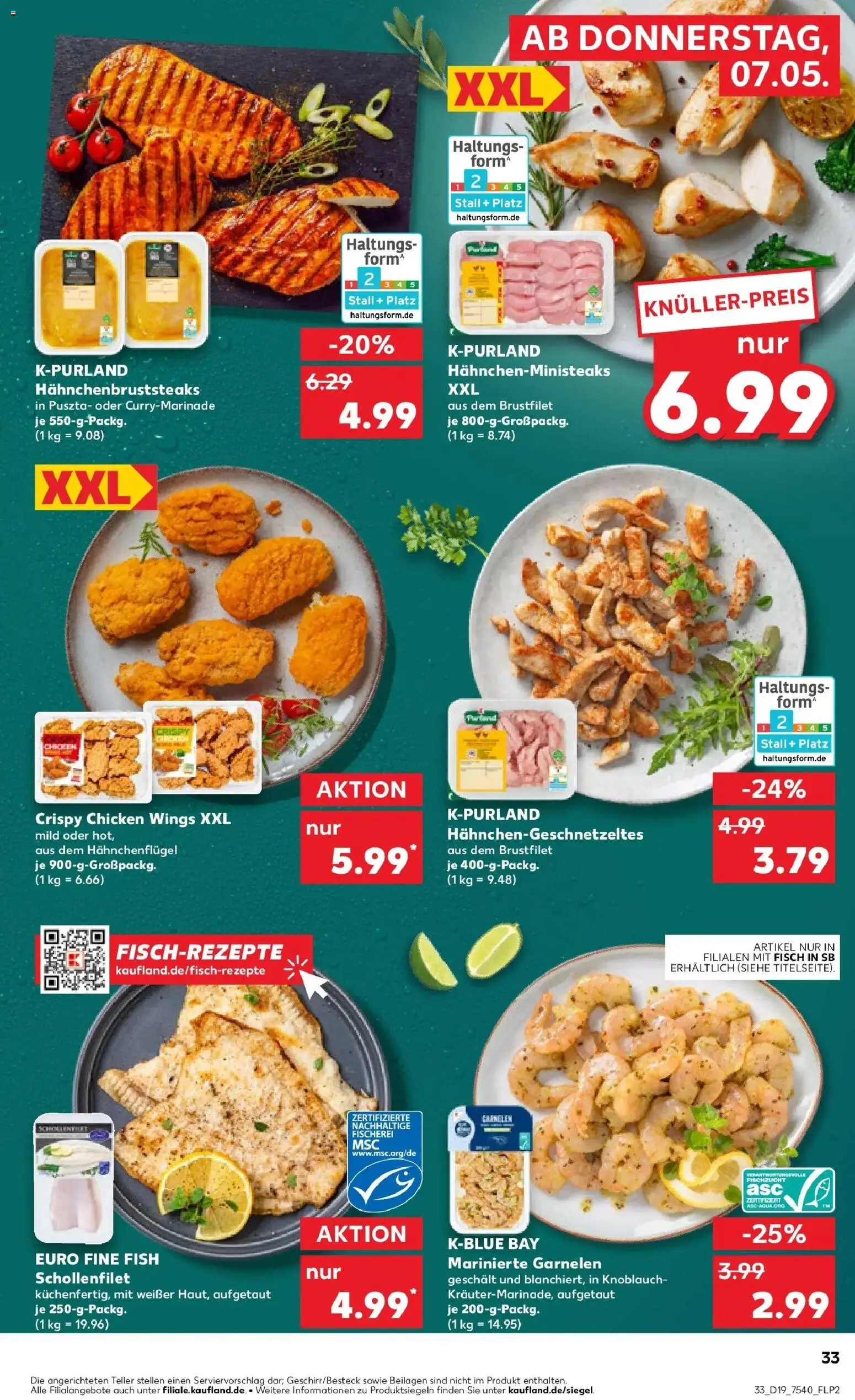 Prospekt Kaufland ab 04.05.2026 » Angebote Online zum Blättern | Seite: 38 | Produkte: Garnelen, Fisch, Knoblauch