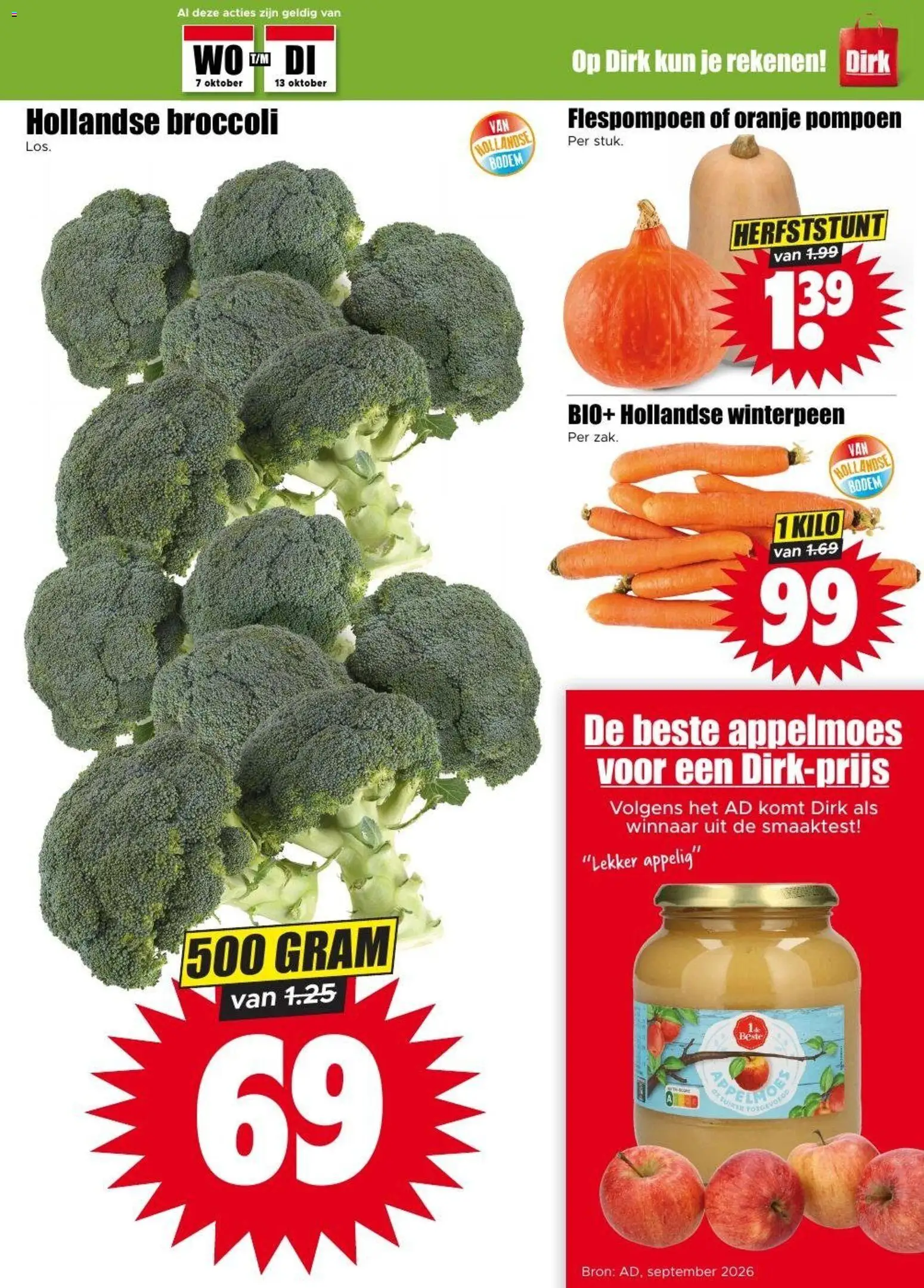 {H1} | Pagina: 3 | Producten: Flespompoen, Appelmoes, Pompoen, Broccoli