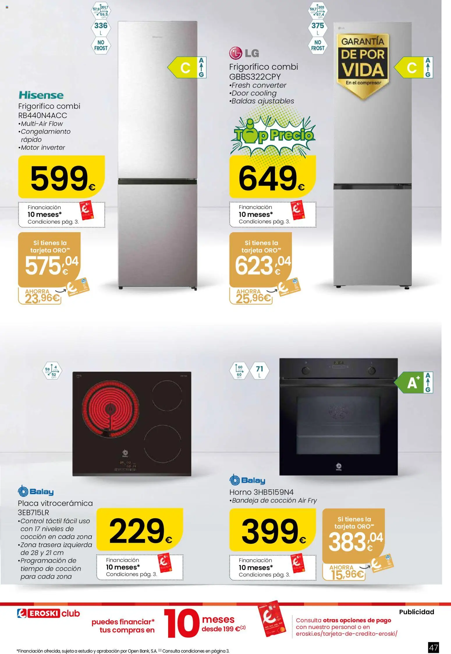 Eroski Oh! OFERTA Málaga │ válido desde el 11.06.2026 | Página: 47 | Productos: Horno, Combi