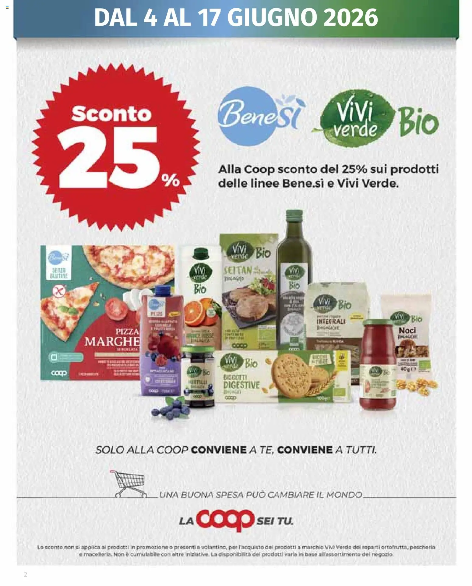 Volantino COOP del 28.05.2026 | Pagina: 2 | Prodotti: Pizza, Biscotti, Noci, Seitan